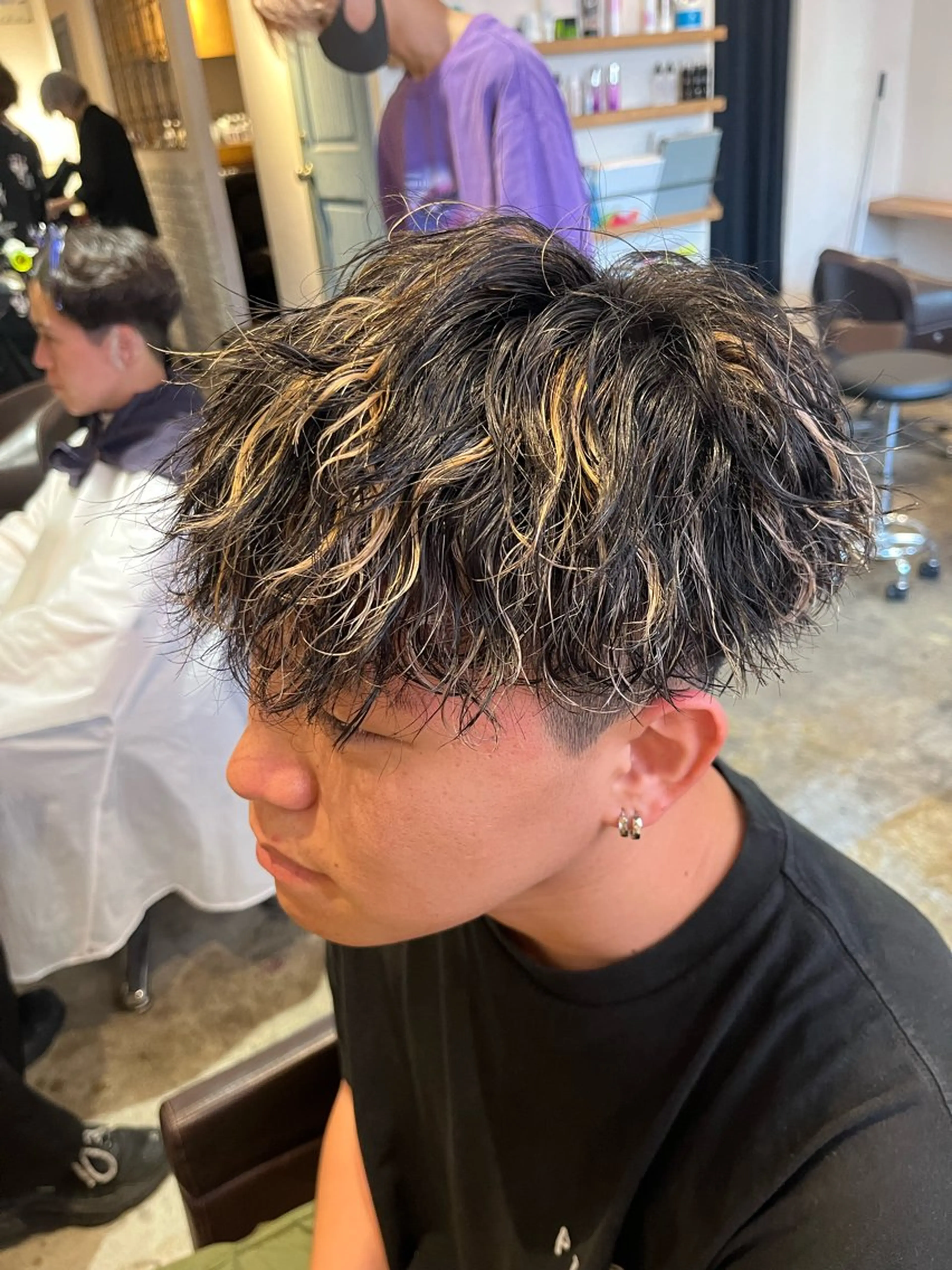カラー パーマ メンズ カット ヘアカラー パーマ トリートメント ヘアセット 👑メンズパーマの 天才店長望月👑のヘアスタイル
