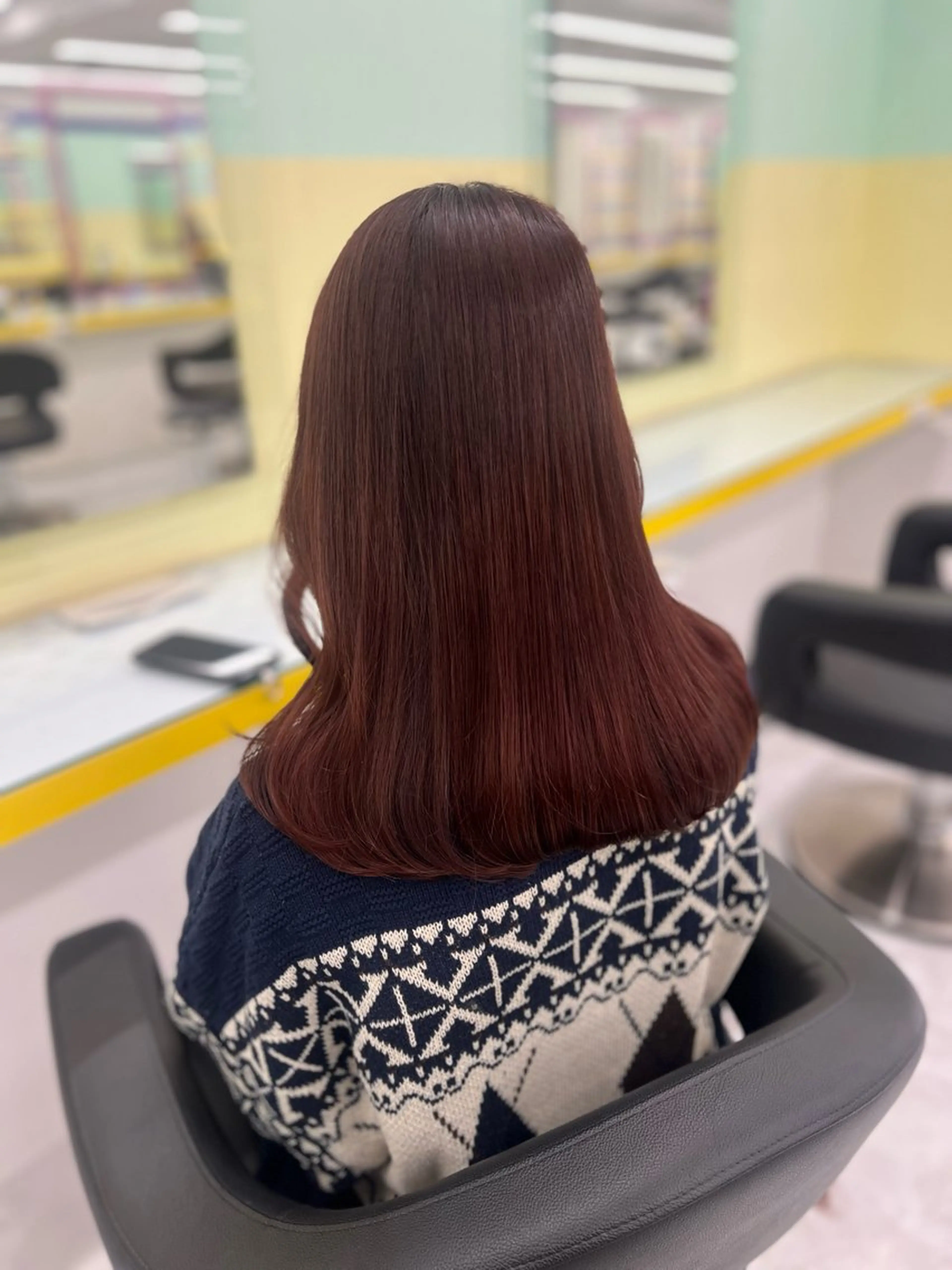 セミロング カラー ベージュカラー ブリーチ ボルドーカラー ブラウンカラー カシス カット ヘアカラー 💖暖色系の プロ💖RINAKOのヘアスタイル