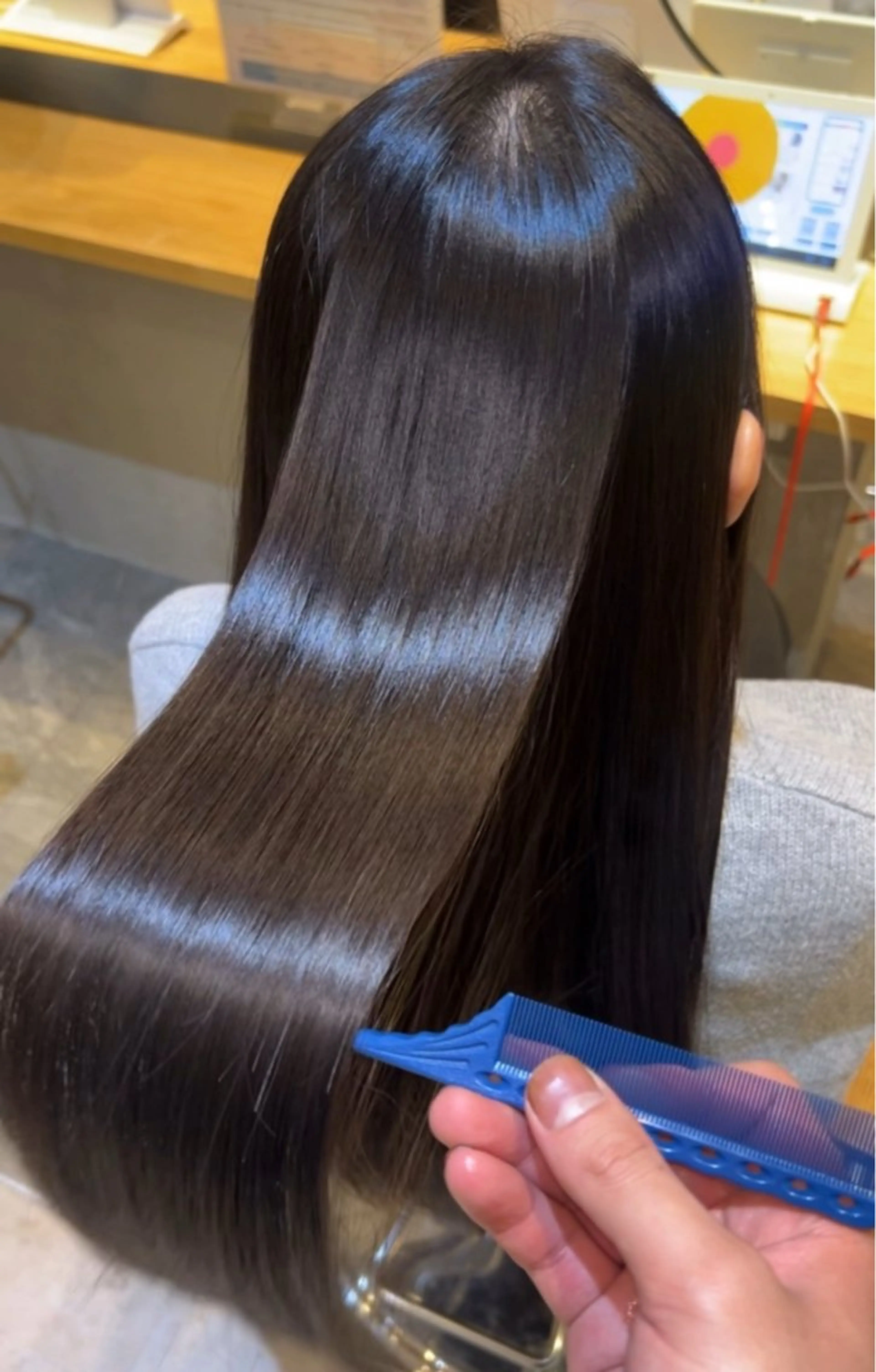 ロング 縮毛矯正 カット 縮毛矯正 トリートメント 似合わせ艶カラー💎 縮毛矯正/HIROのヘアスタイル