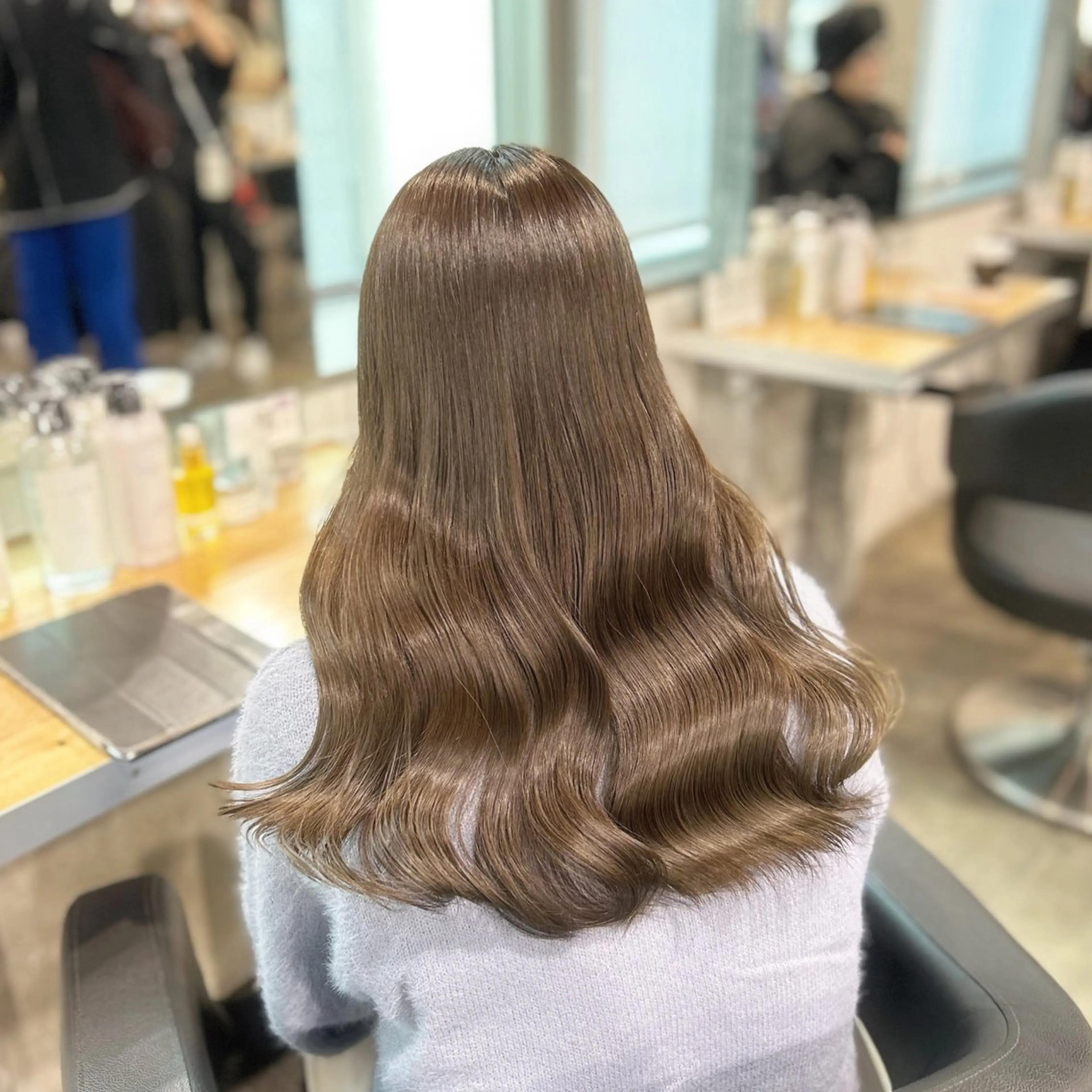 ロング カラー カット ヘアカラー トリートメント ヘアセット I'S.横浜所属・赤み消しカラー 🍀JUNKIのヘアスタイル