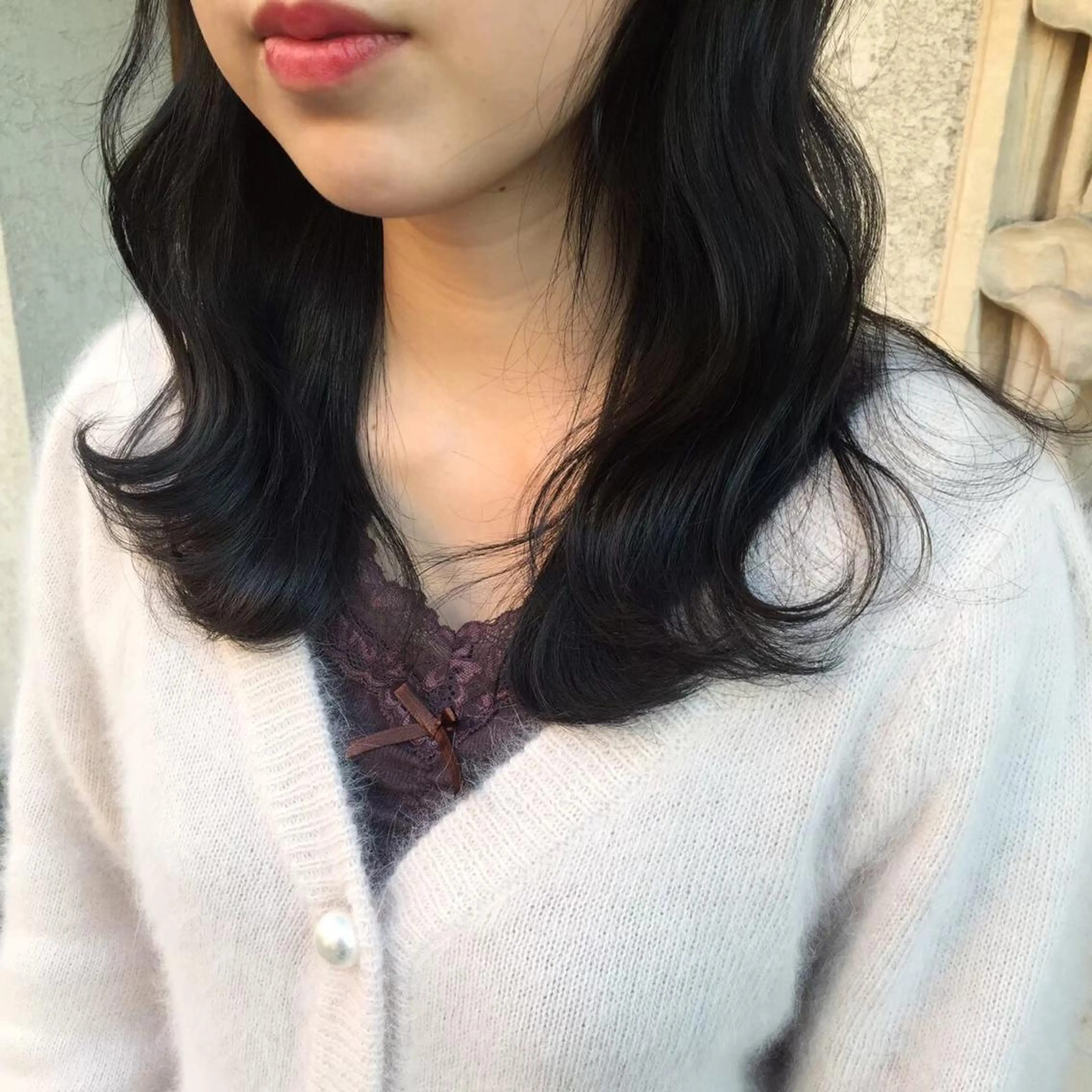 セミロング カラー ヘアカラー トリートメント 中津/柔らかカラー/ ナガオ　イズミのヘアスタイル