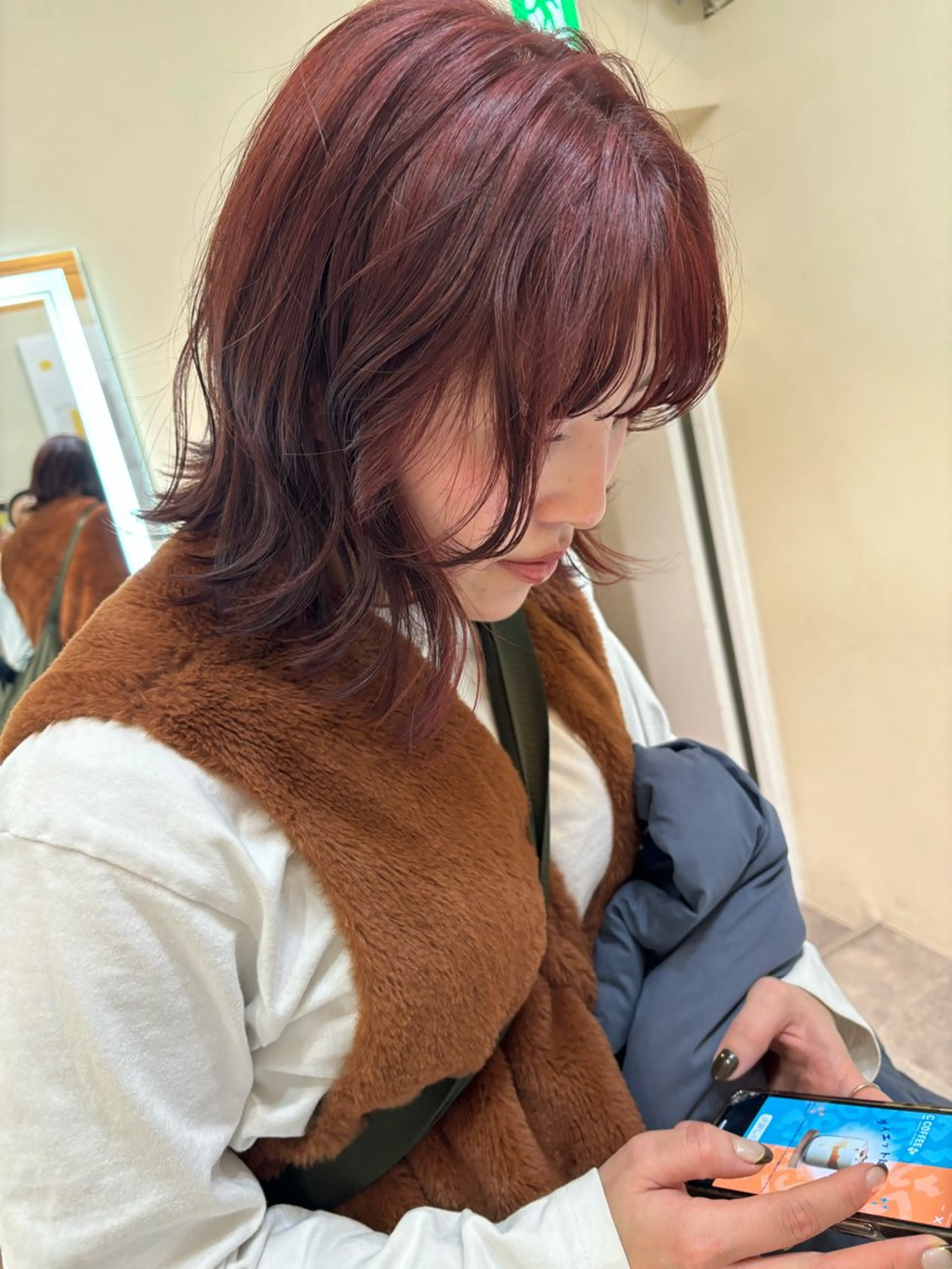 ミディアム カラー ヘアアレンジ ヘアカラー トリートメント 🐕kato Mizuki🐕のヘアスタイル