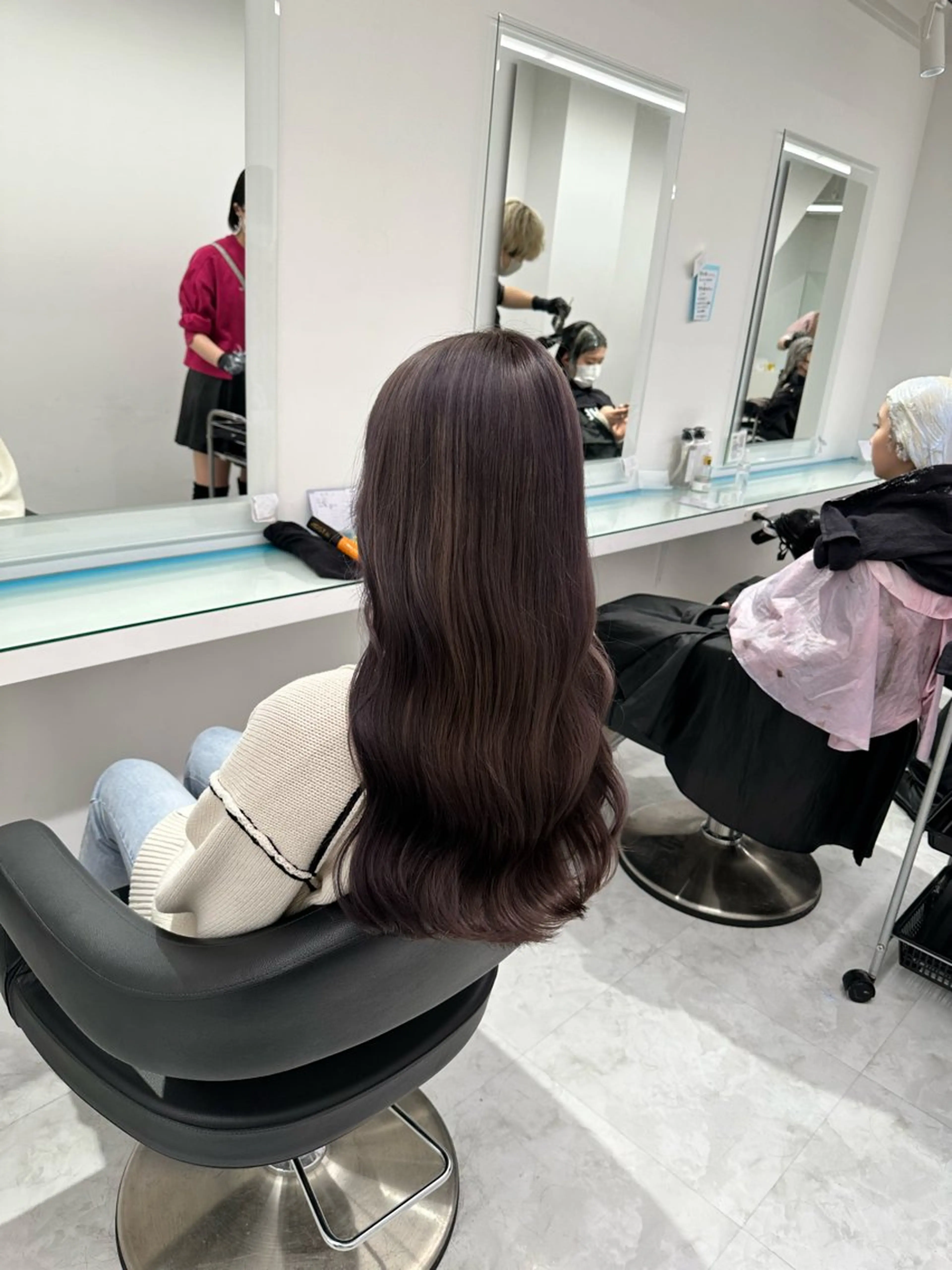 カラー マンツーマン/原宿/ 透明感カラー⭐️のヘアスタイル