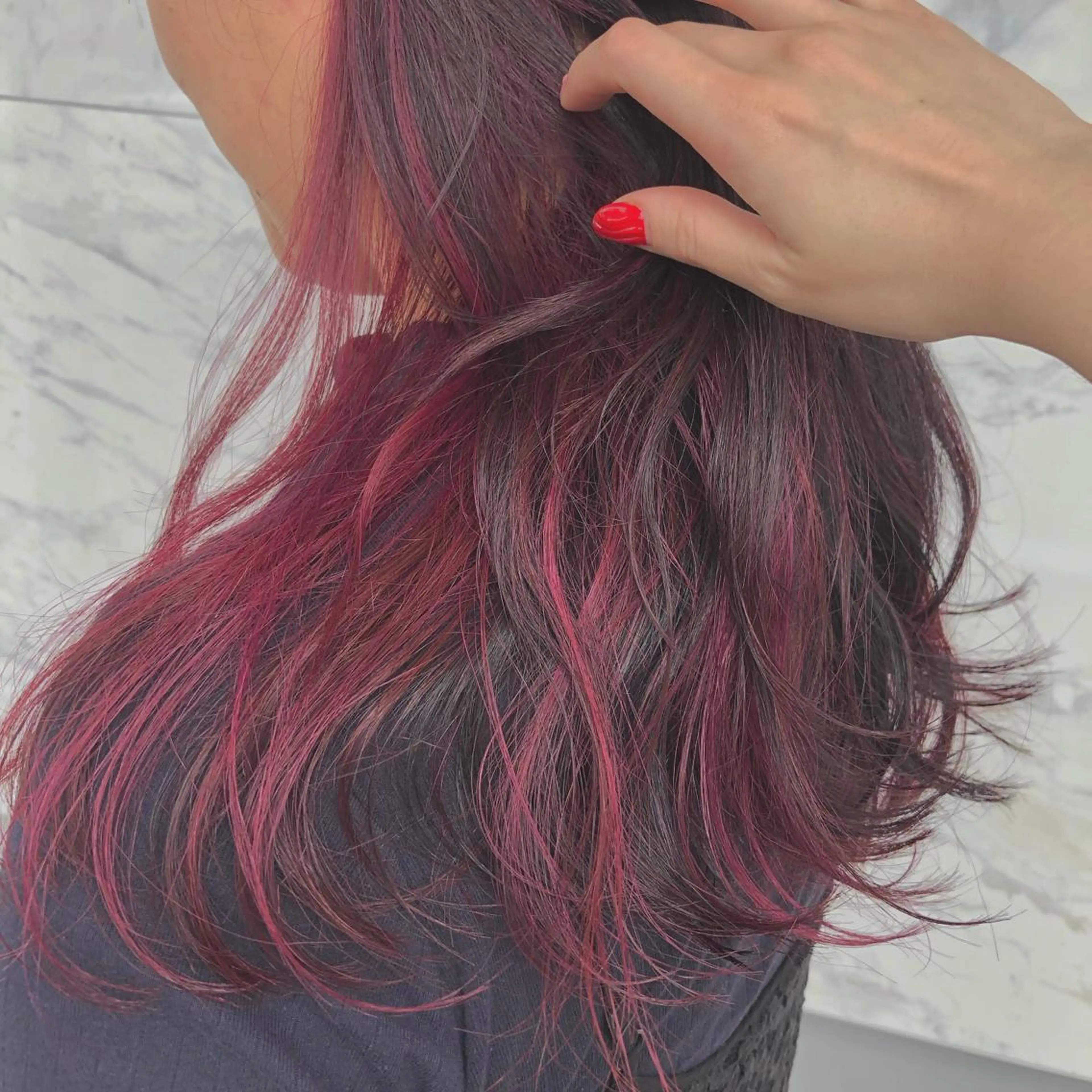 ロング カラー ヘアアレンジ 吉野 優子のマツエク・マツパデザイン