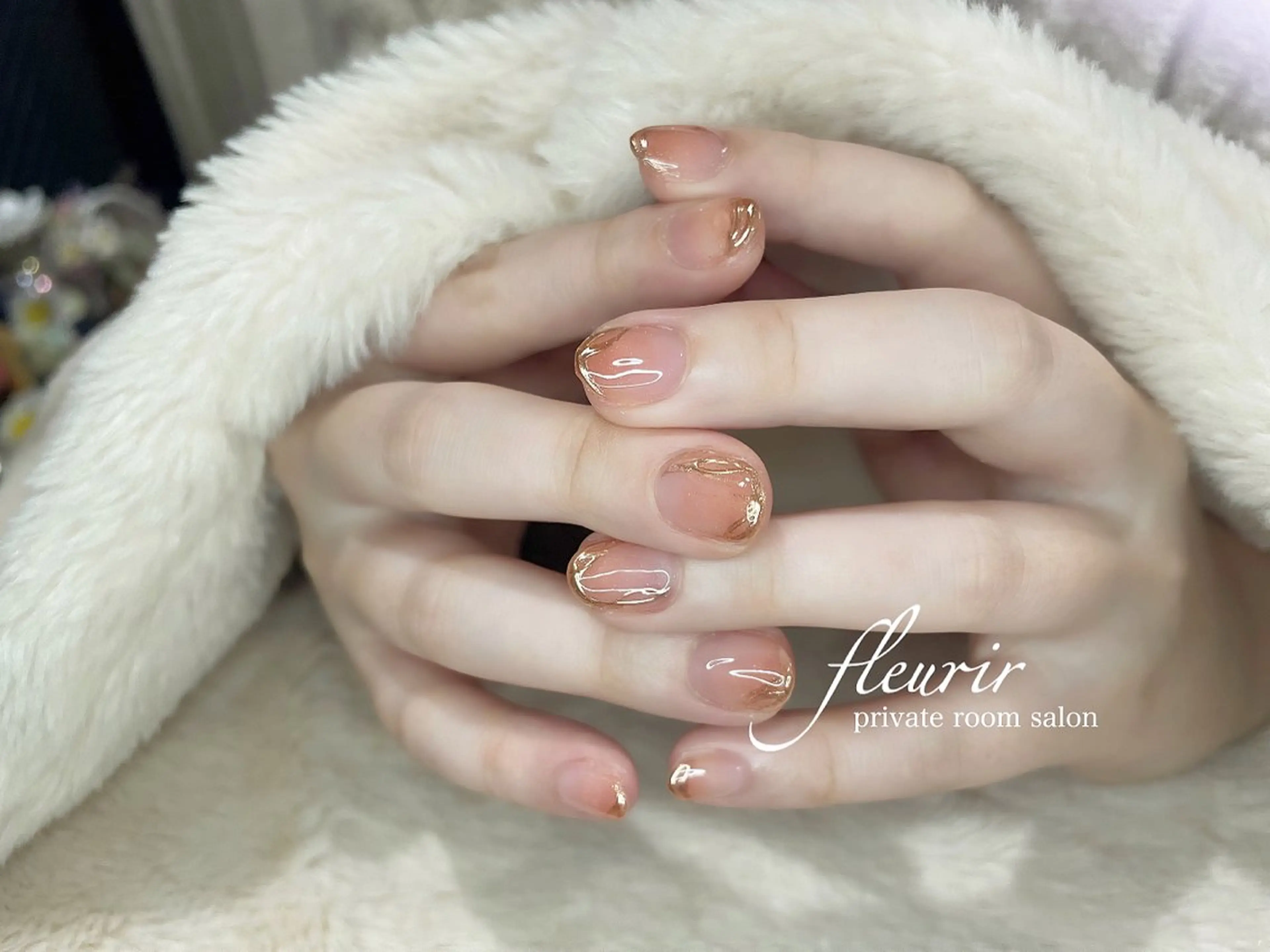 ネイル アートネイル グラデーション 卒業式 ミラーネイル オフィスネイル ハンドネイル フルリール 【プライベートサロンのネイルデザイン