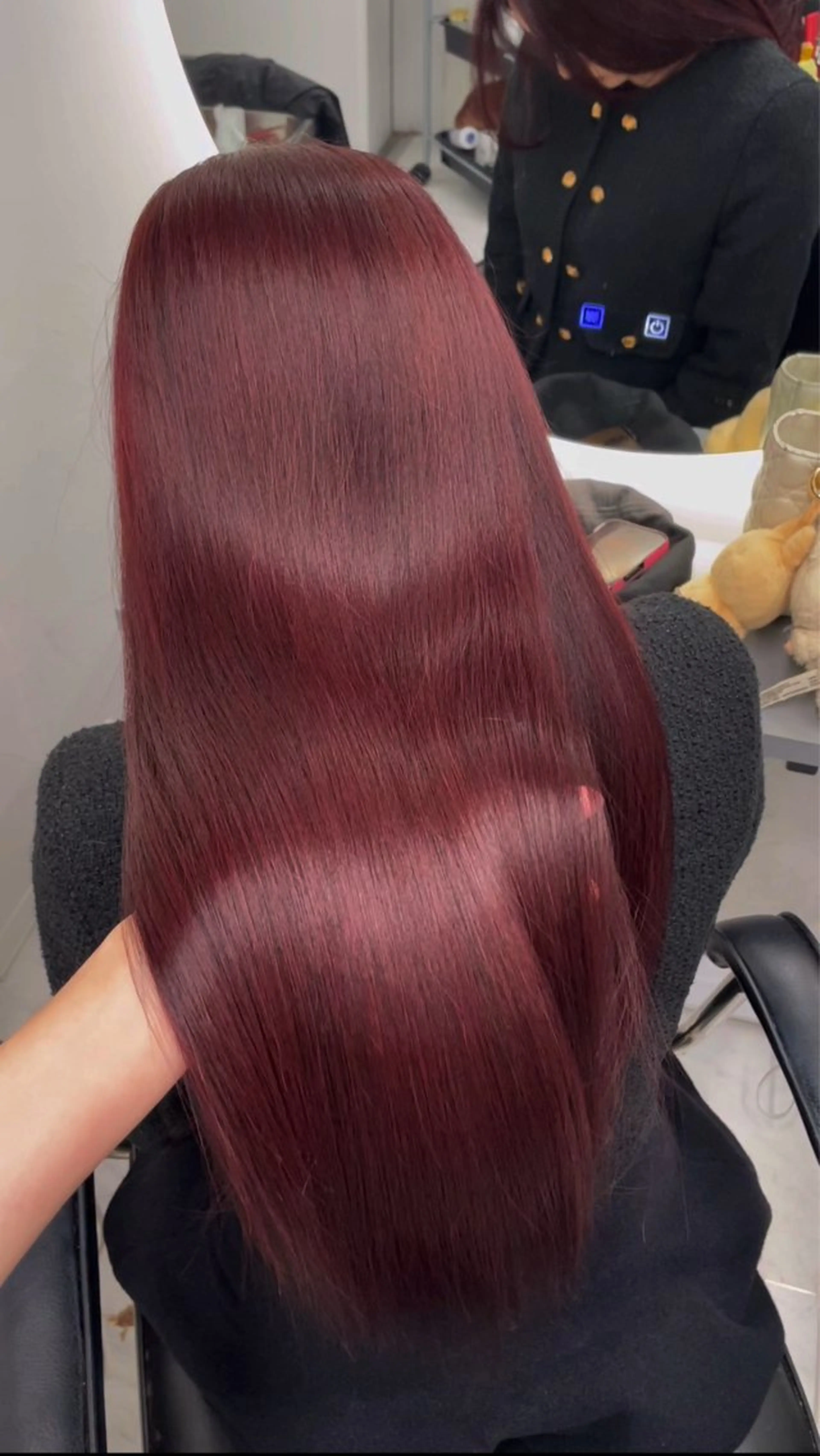 暖色ワンカラー🍒+トリートメント🩷の写真