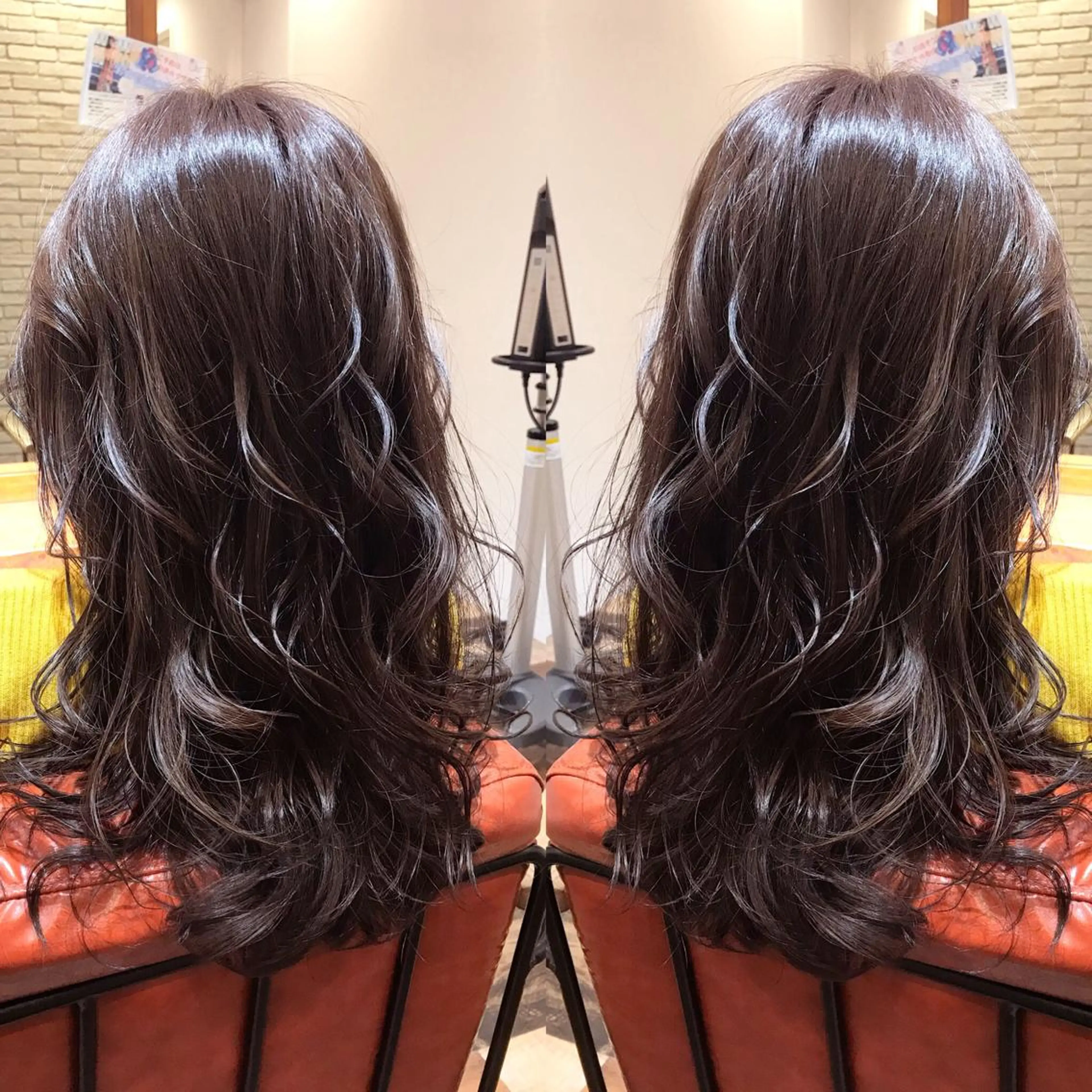 ロング カラー シールエクステ⭐️ オオミタクヤのヘアスタイル