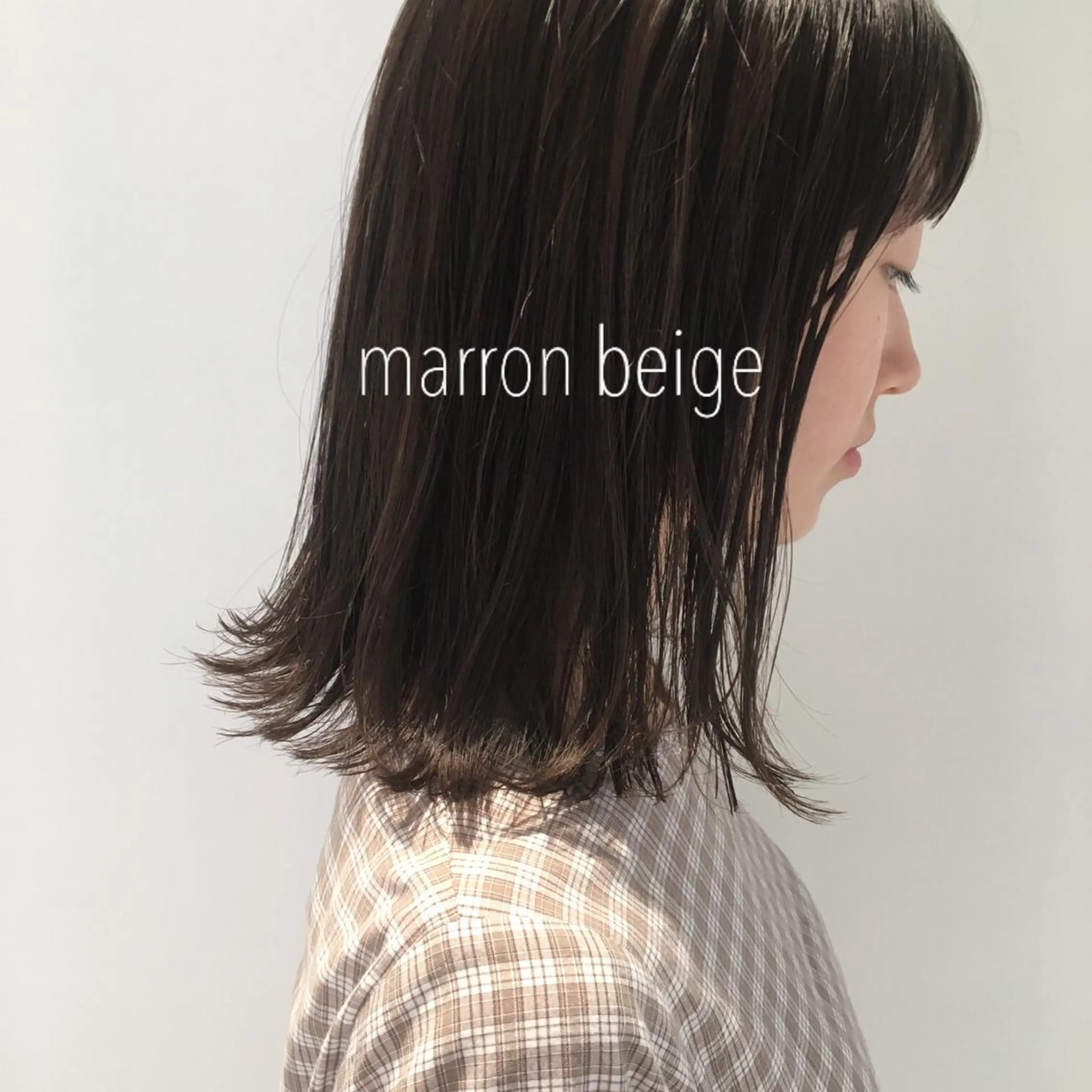 ミディアム カラー ベージュカラー emme MIHO♡のヘアスタイル