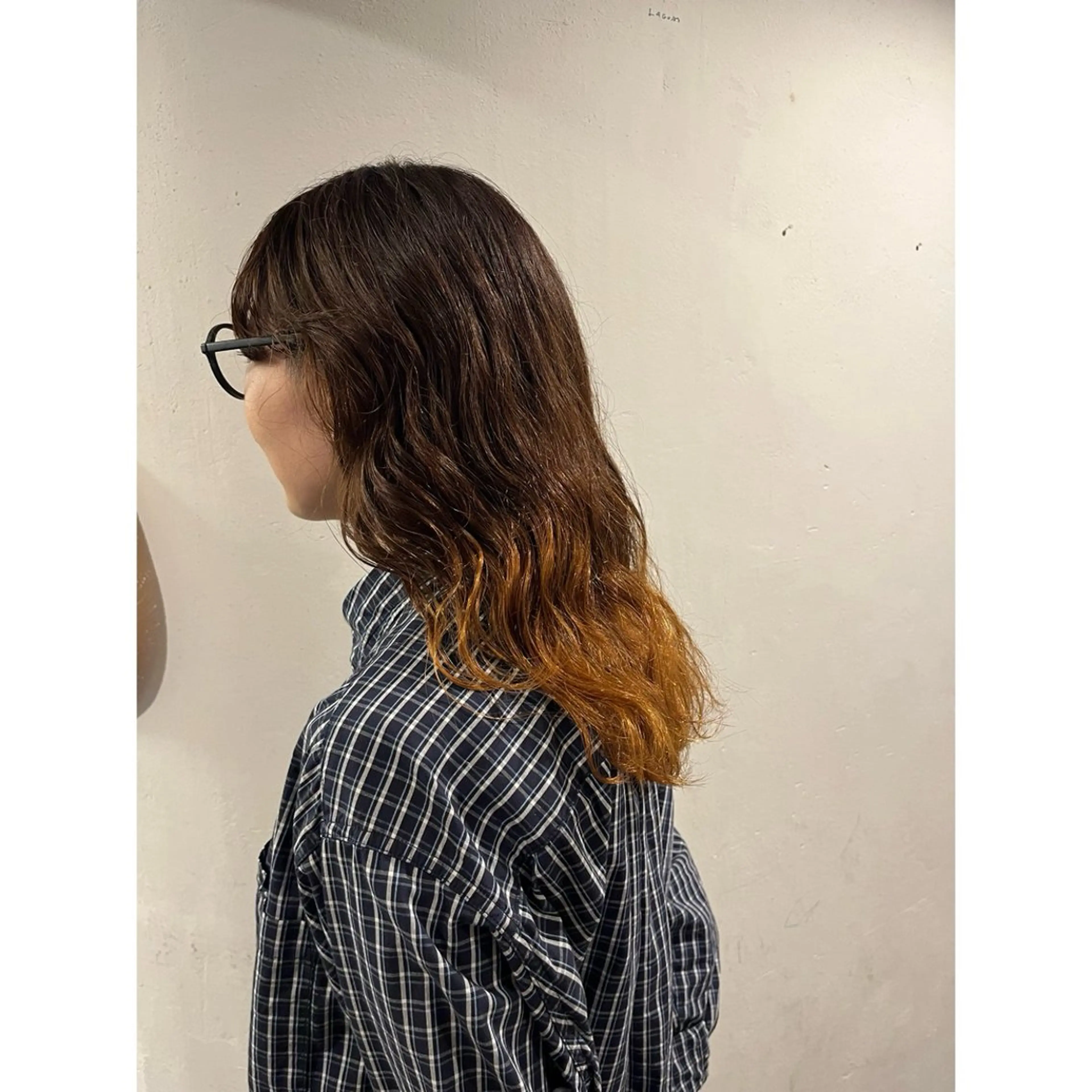 セミロング カラー パーマ カット ヘアカラー パーマ Lagom なかだのヘアスタイル
