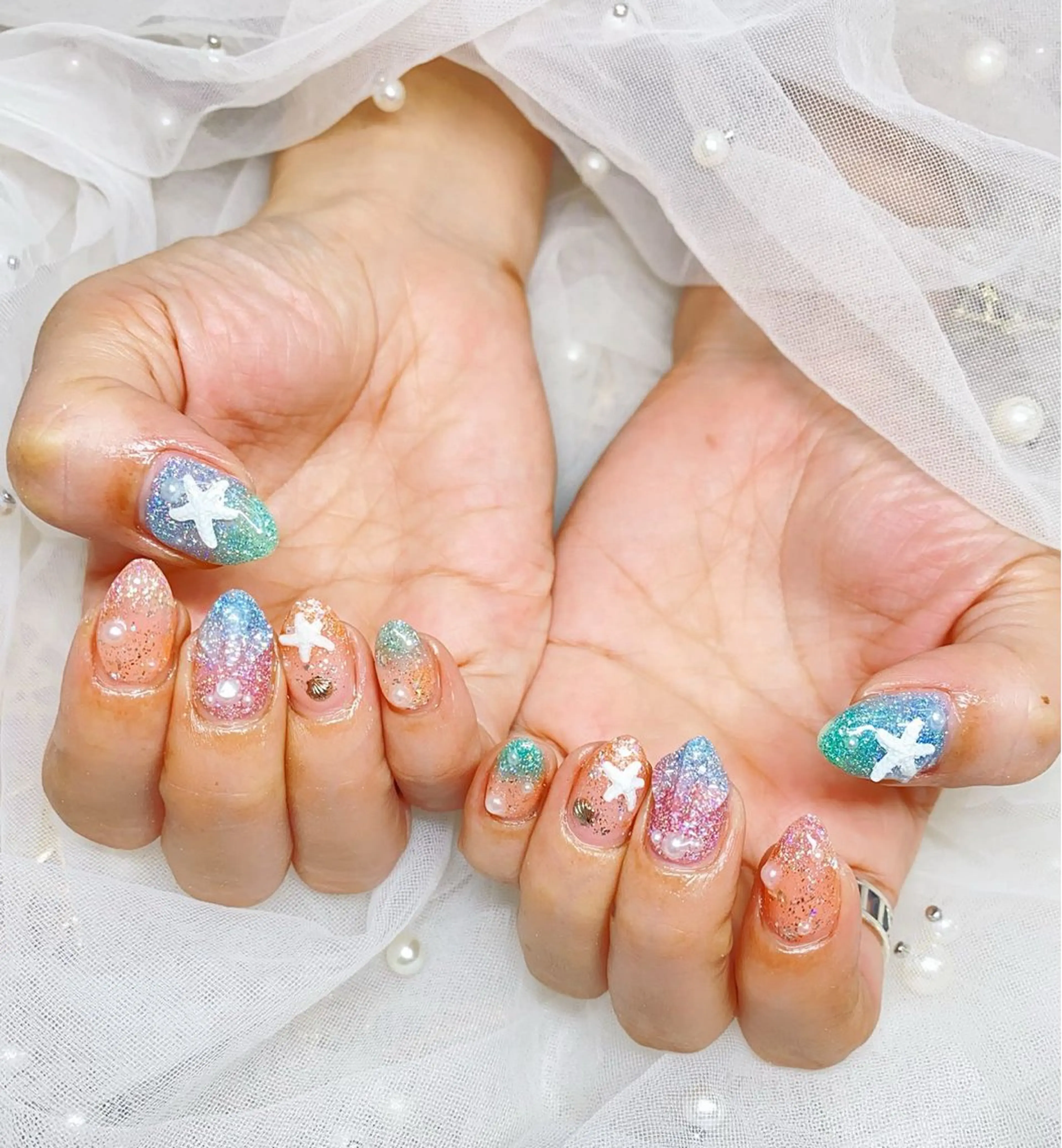 ネイル ラベンダーネイルサロン所属・日暮里♡研修生 チクさん（一同）のネイルデザイン