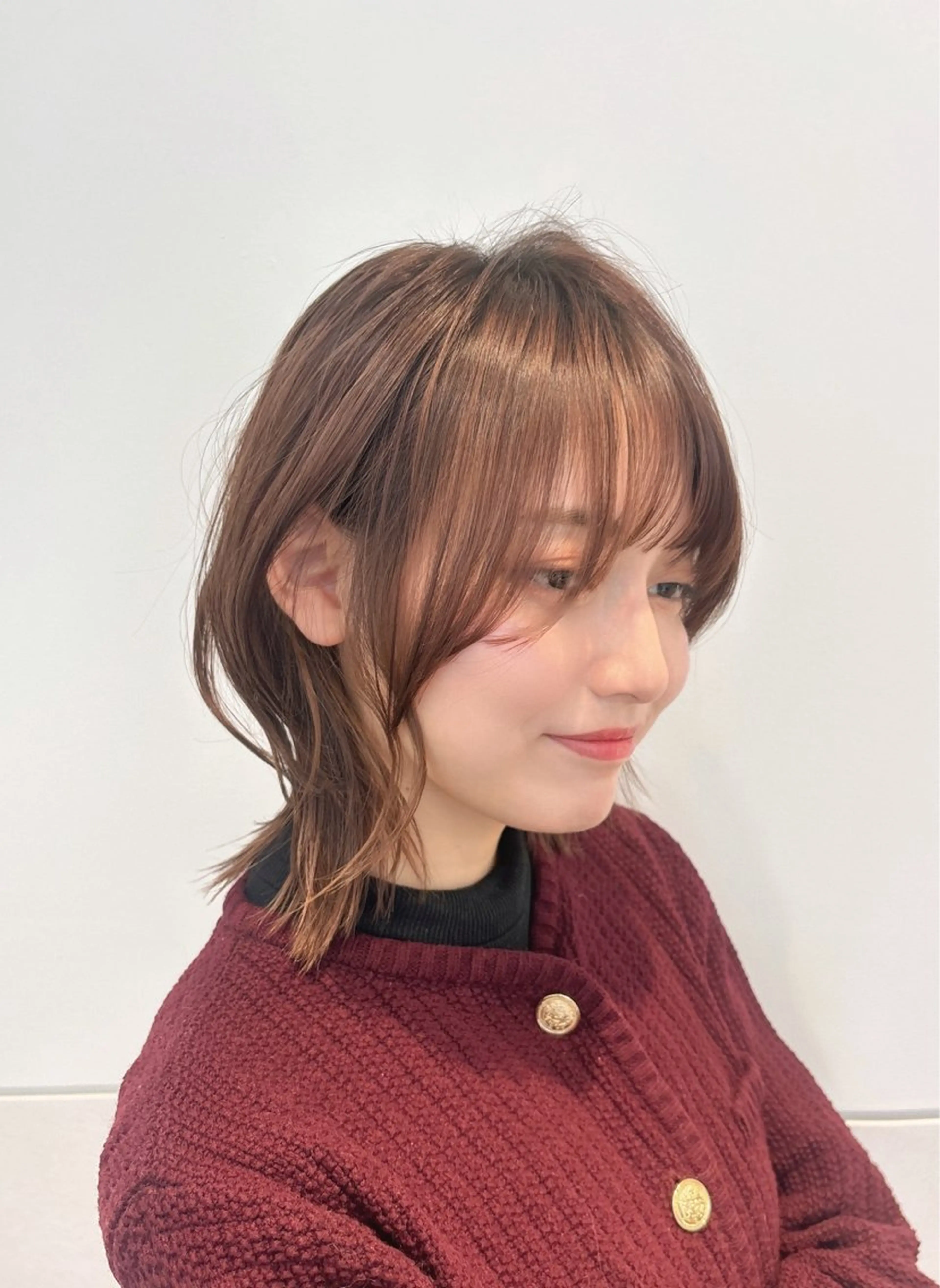 ミディアム カラー ボブレイヤー ベージュカラー ボブ くびれヘア レイヤーカット カット ヘアカラー 🍀最上級の美髪👑 髪質改善🍀英司のヘアスタイル