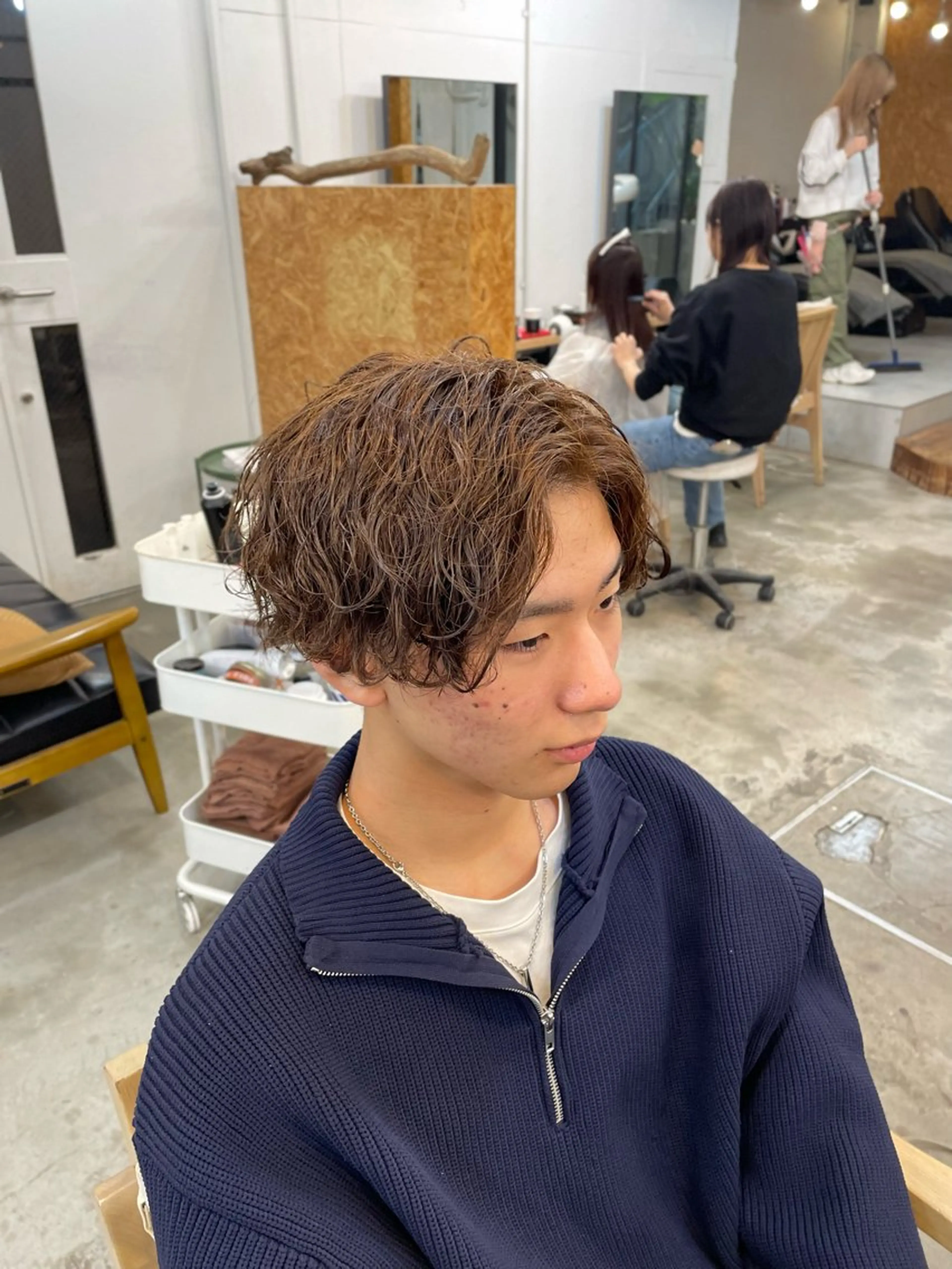 パーマ メンズ カット パーマ 【髪質改善サロン】 🌟だいち🌟のヘアスタイル