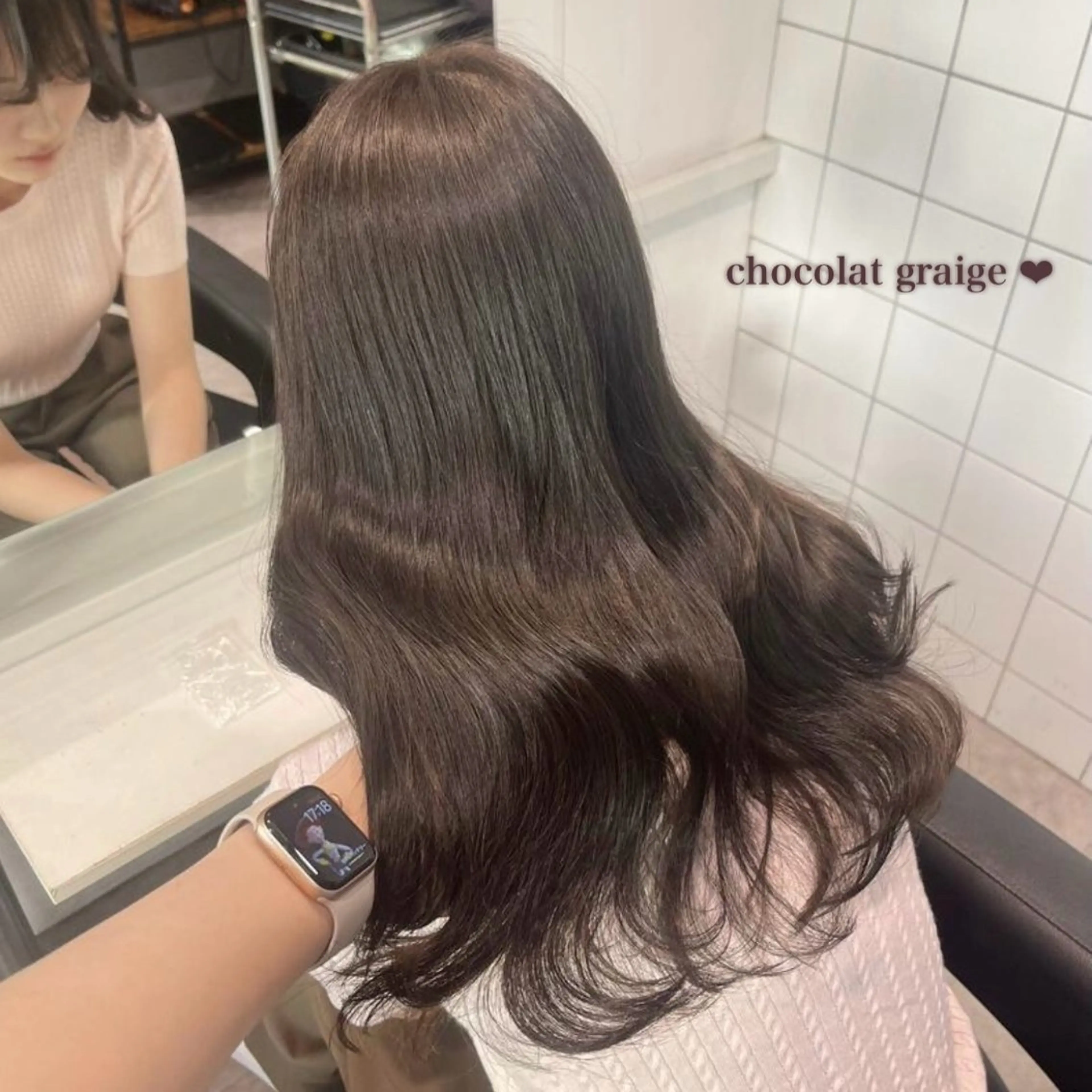 セミロング カラー カット ヘアカラー トリートメント ヘッドスパ ヘアセット ガーリーstyle ❤︎misaki🏹のヘアスタイル