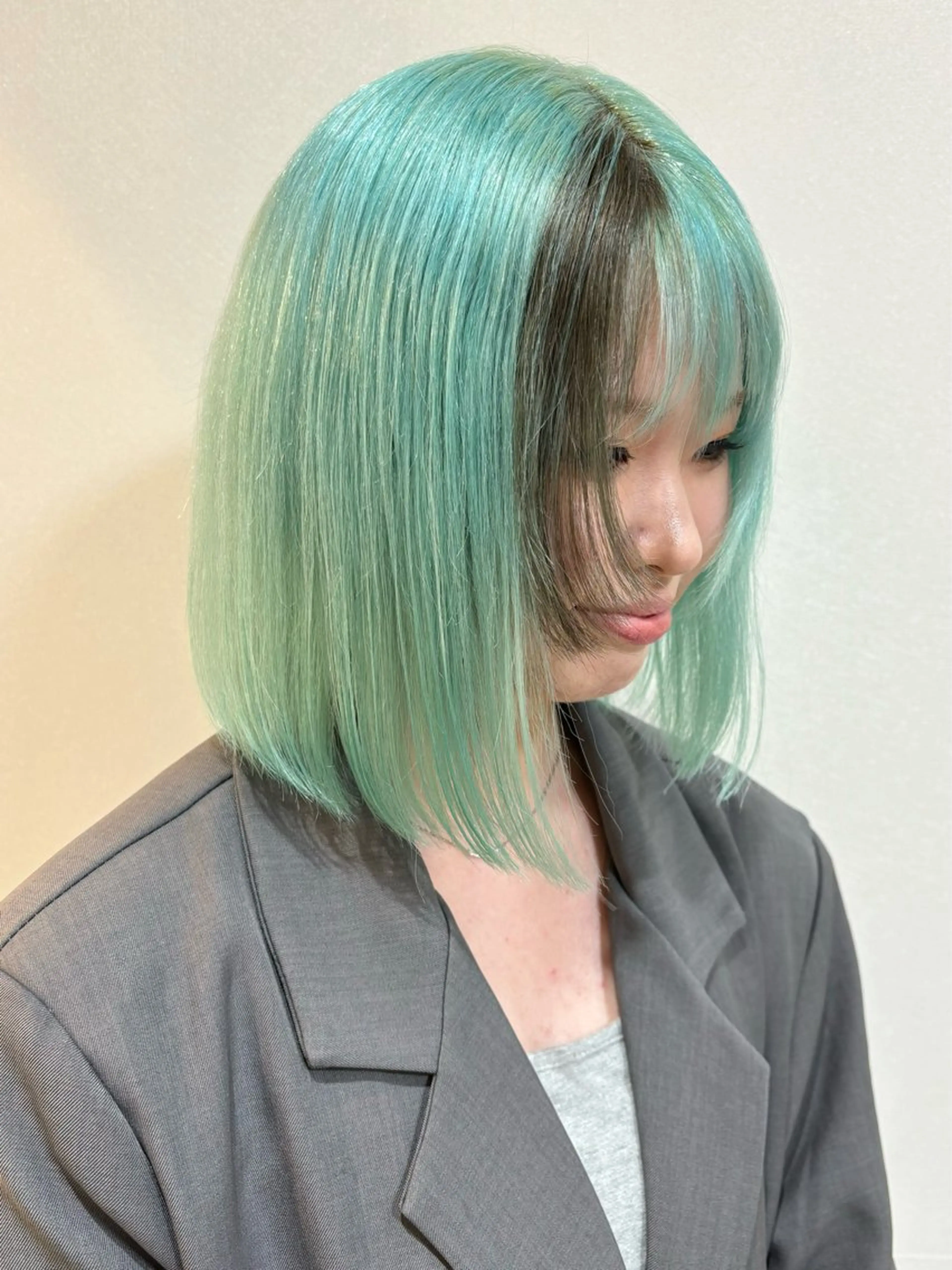 ショート カラー ボブ カット ヘアカラー パーマ/暖色 /レイヤー/後藤海音のヘアスタイル