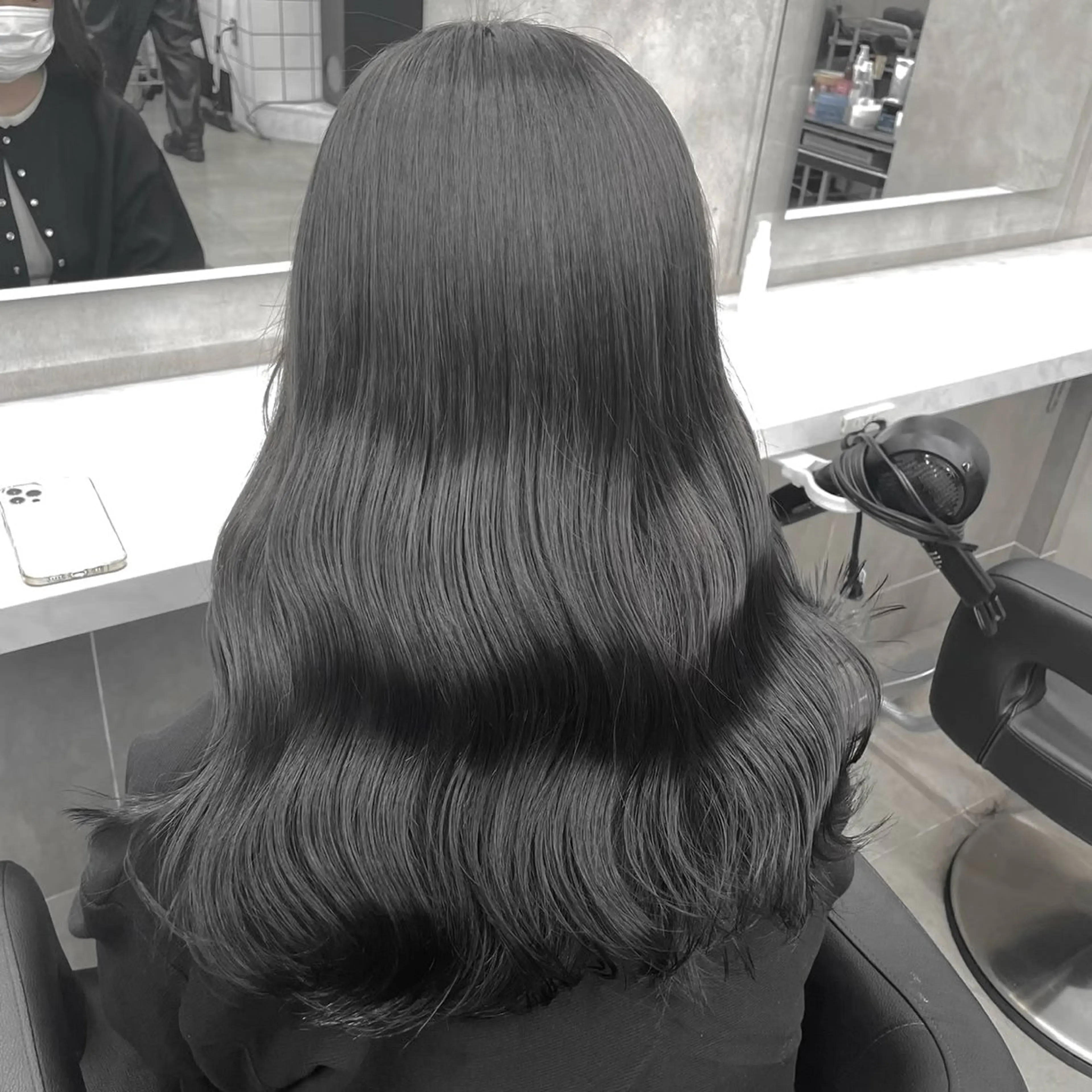 ロング カラー 韓国風カラー 韓国風ヘア ヘアカラー ヘアセット 🤍ベージュ/透明感 韓国ヘア/まりん🤍のヘアスタイル