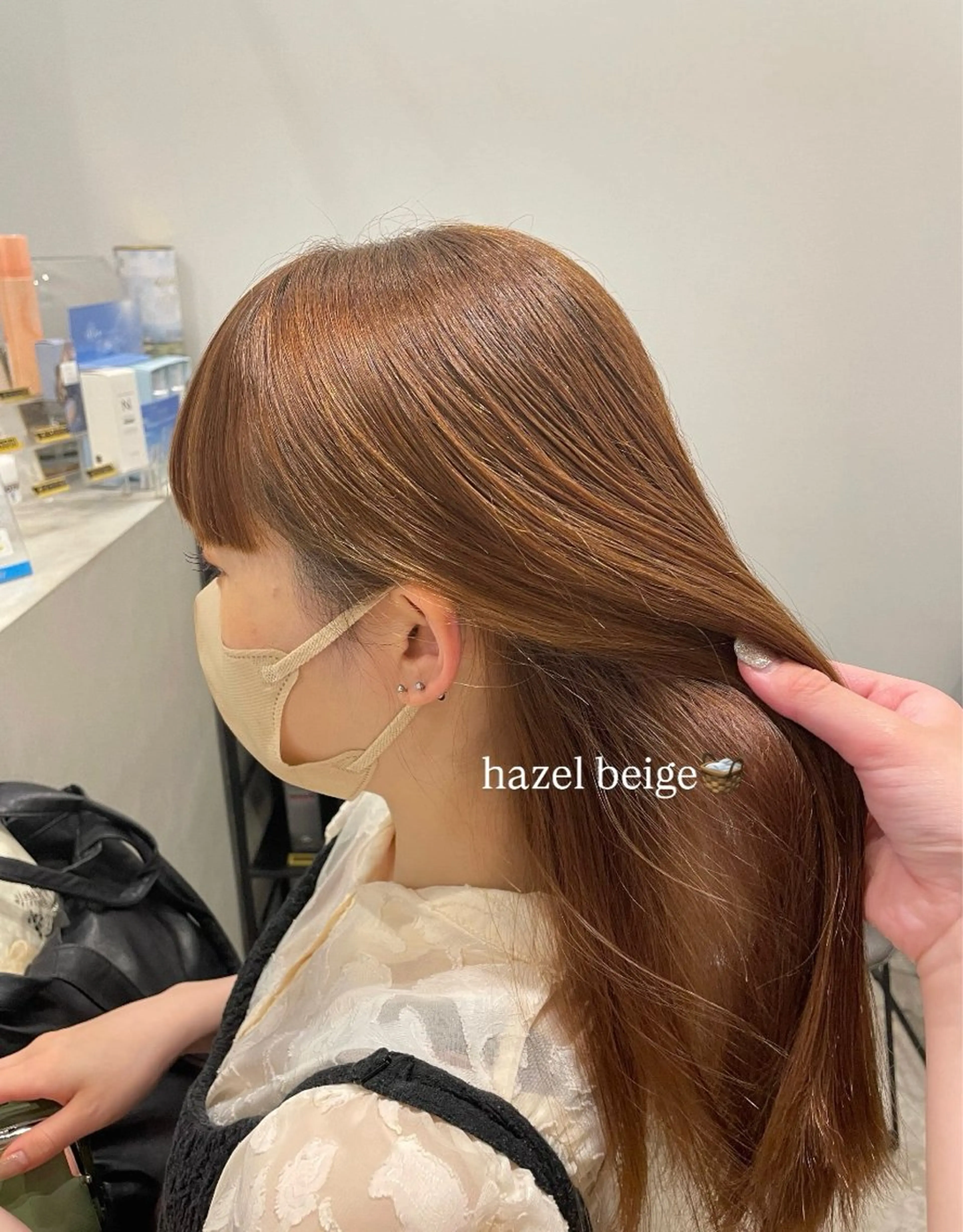 セミロング ヘアカラー ブリーチカラー/ 細川はるかのヘアスタイル