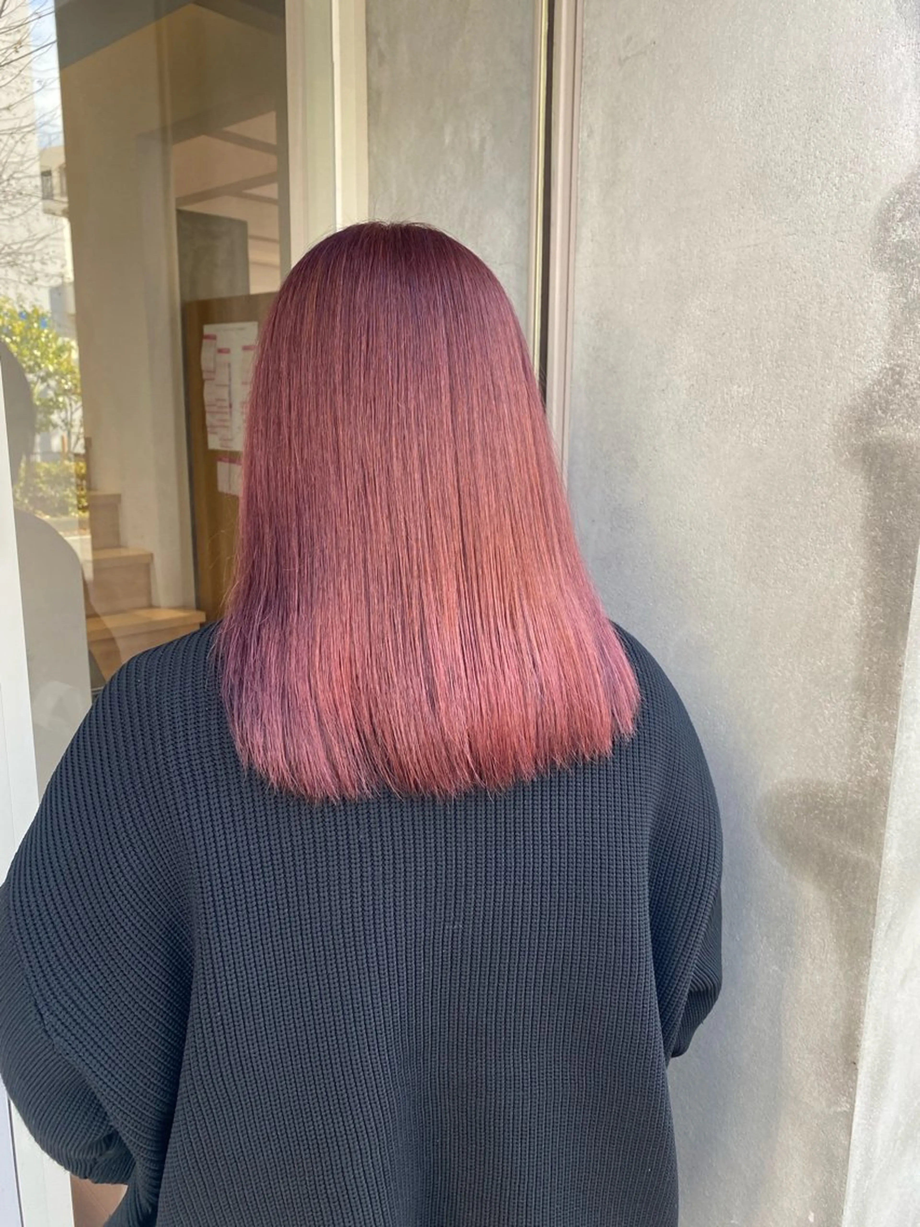 セミロング カラー ブリーチ ケアブリーチ ヘアカラー トリートメント SHICENEケイ レイヤーカット🦋のヘアスタイル
