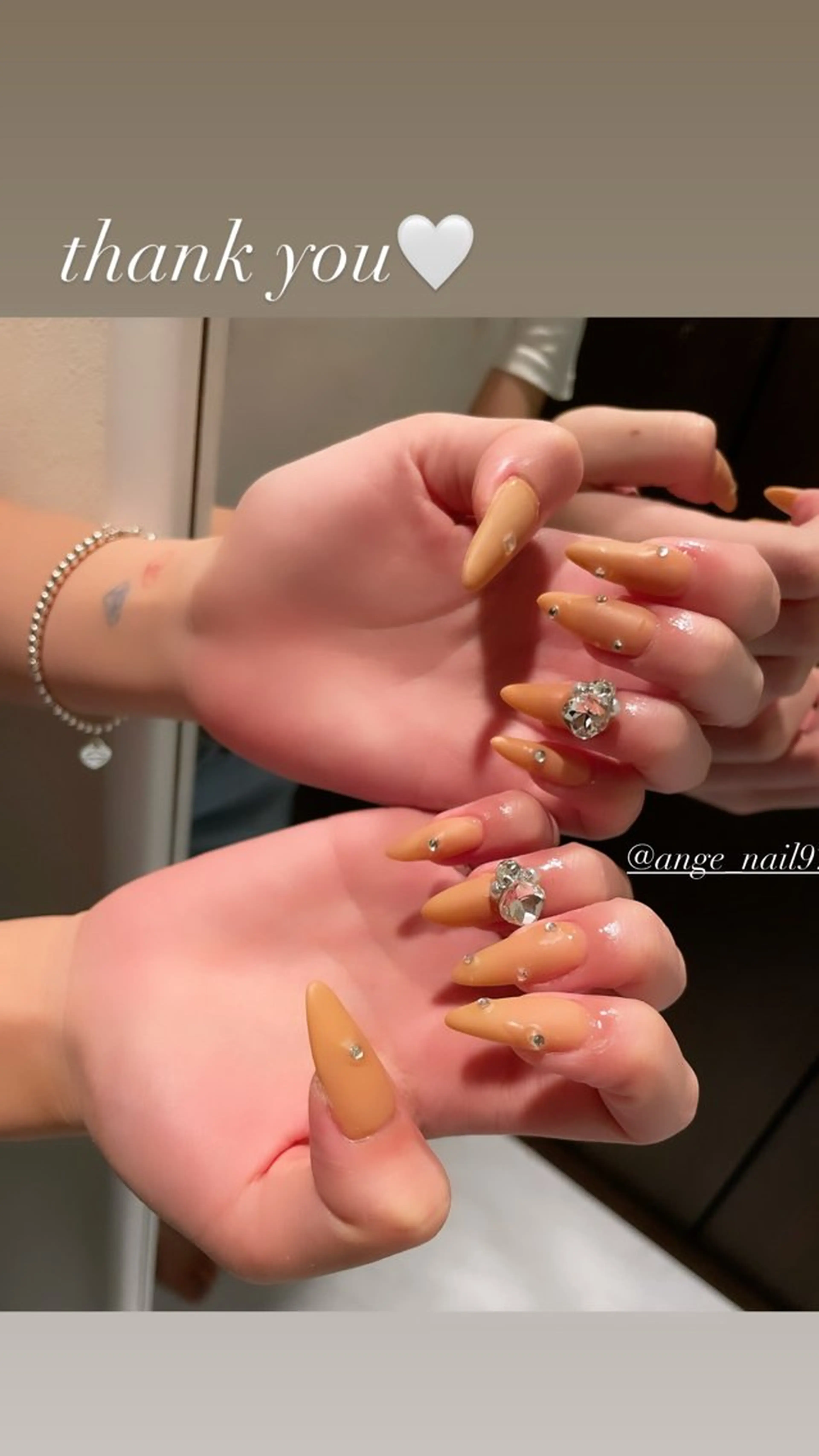 ネイル ブラウン マットネイル スカルプネイル ハンドネイル Nail salon 🎀Angeのネイルデザイン