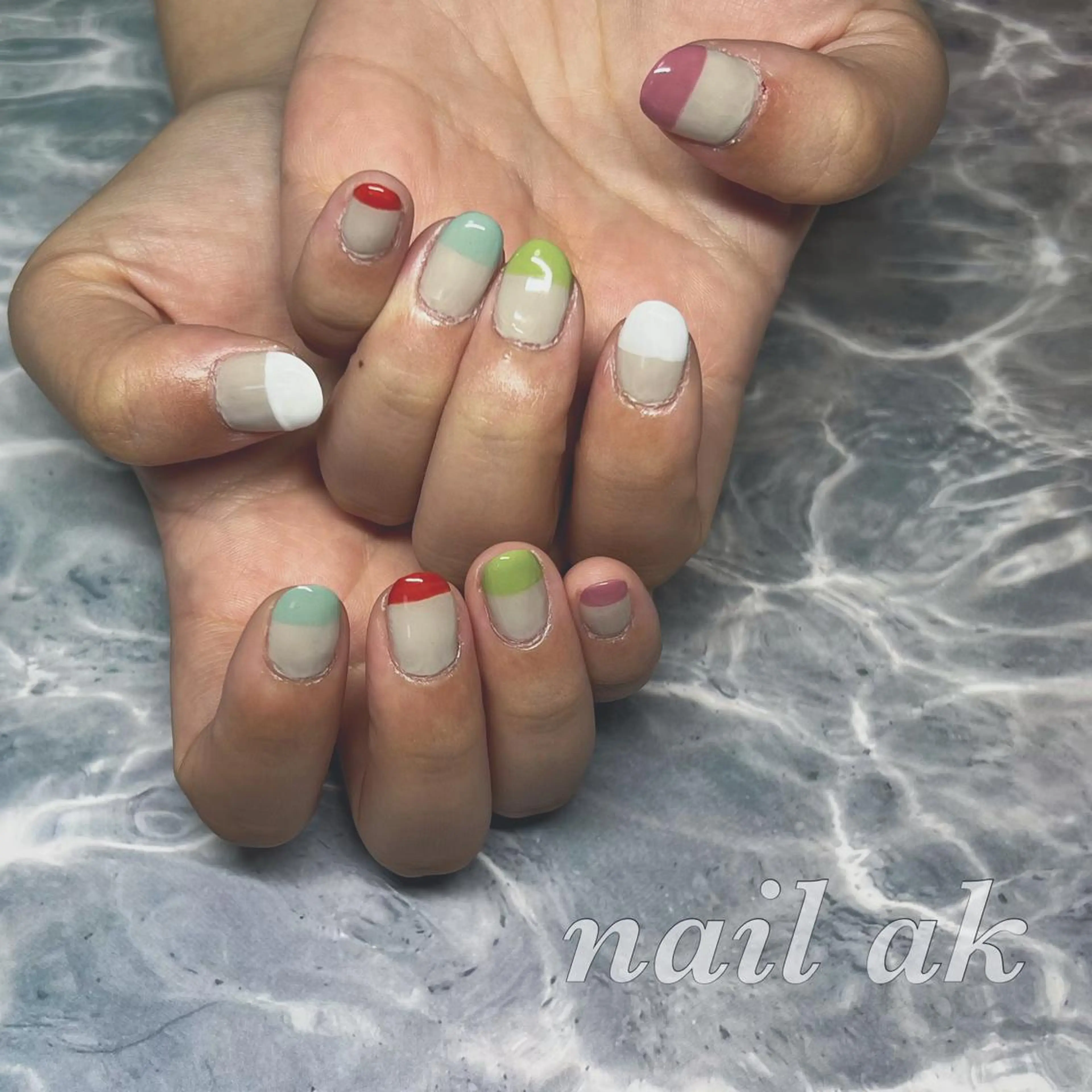 ネイル パステルネイル ハンドネイル ak nail .のネイルデザイン