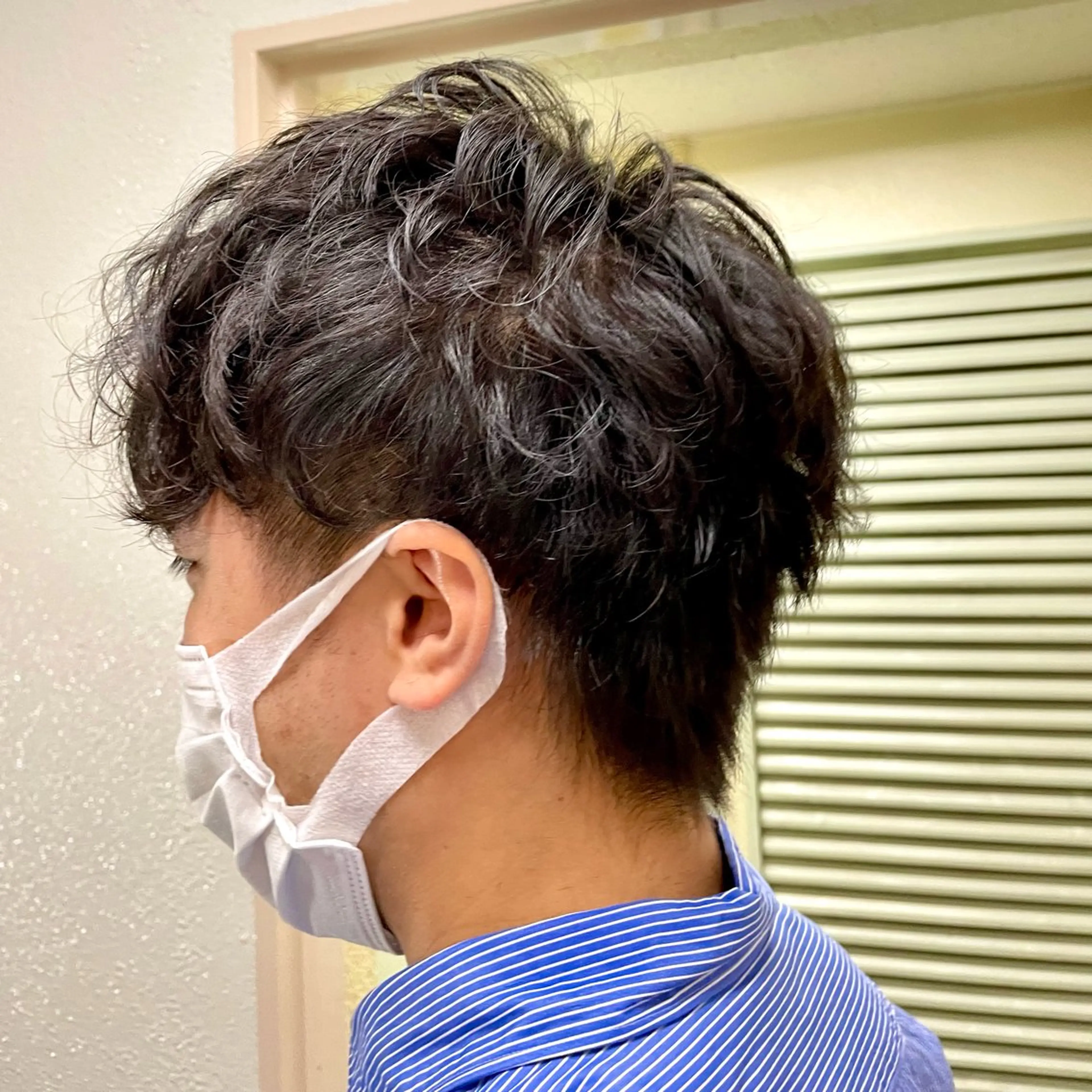 メンズ メンズパーマ メンズウルフカット ウルフカット ニュアンスパーマ ピンパーマ 丸山のヘアスタイル