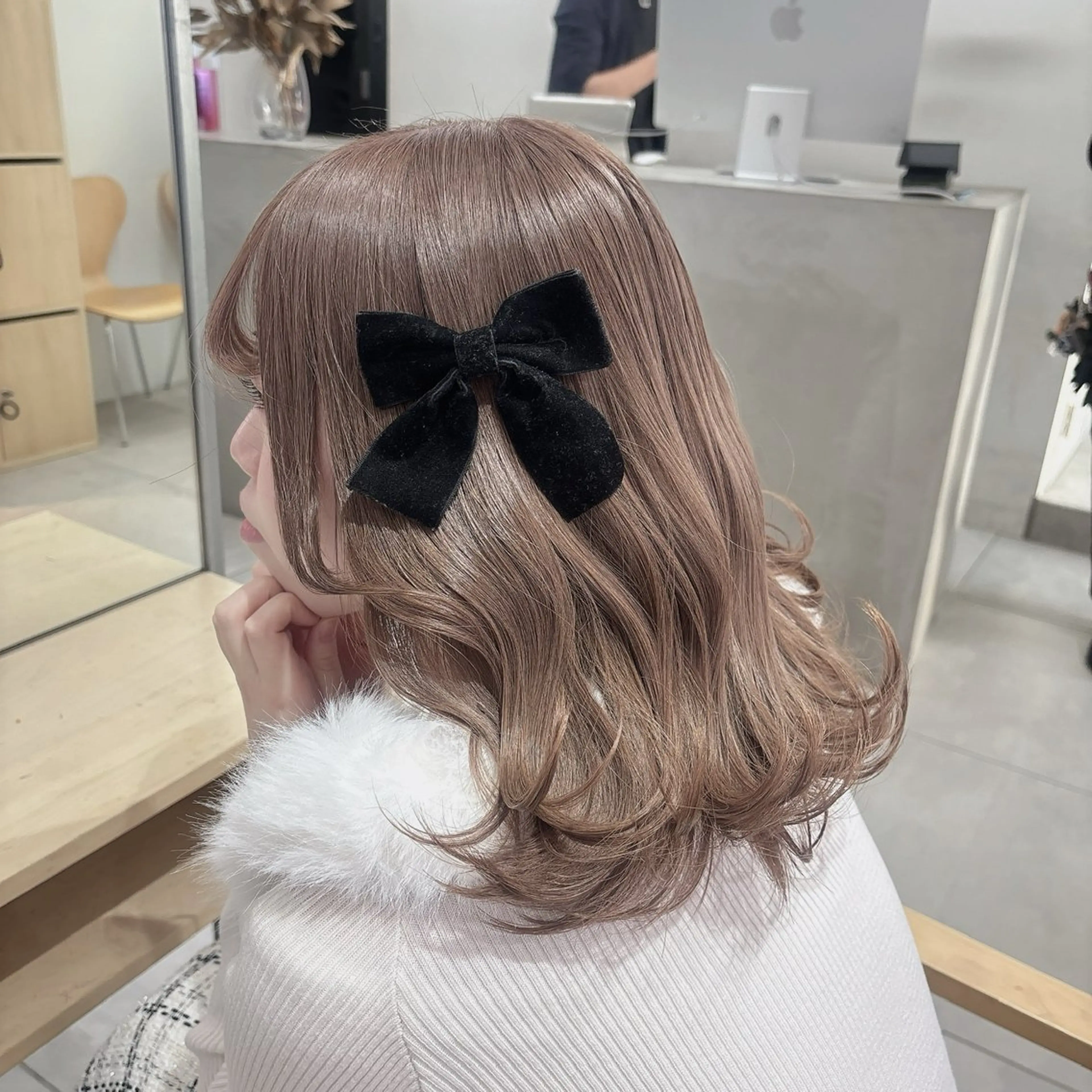 ミディアム ヘアカラー ヘアセット ゆるふわ透明感カラー 🎀ほの/表参道のヘアスタイル