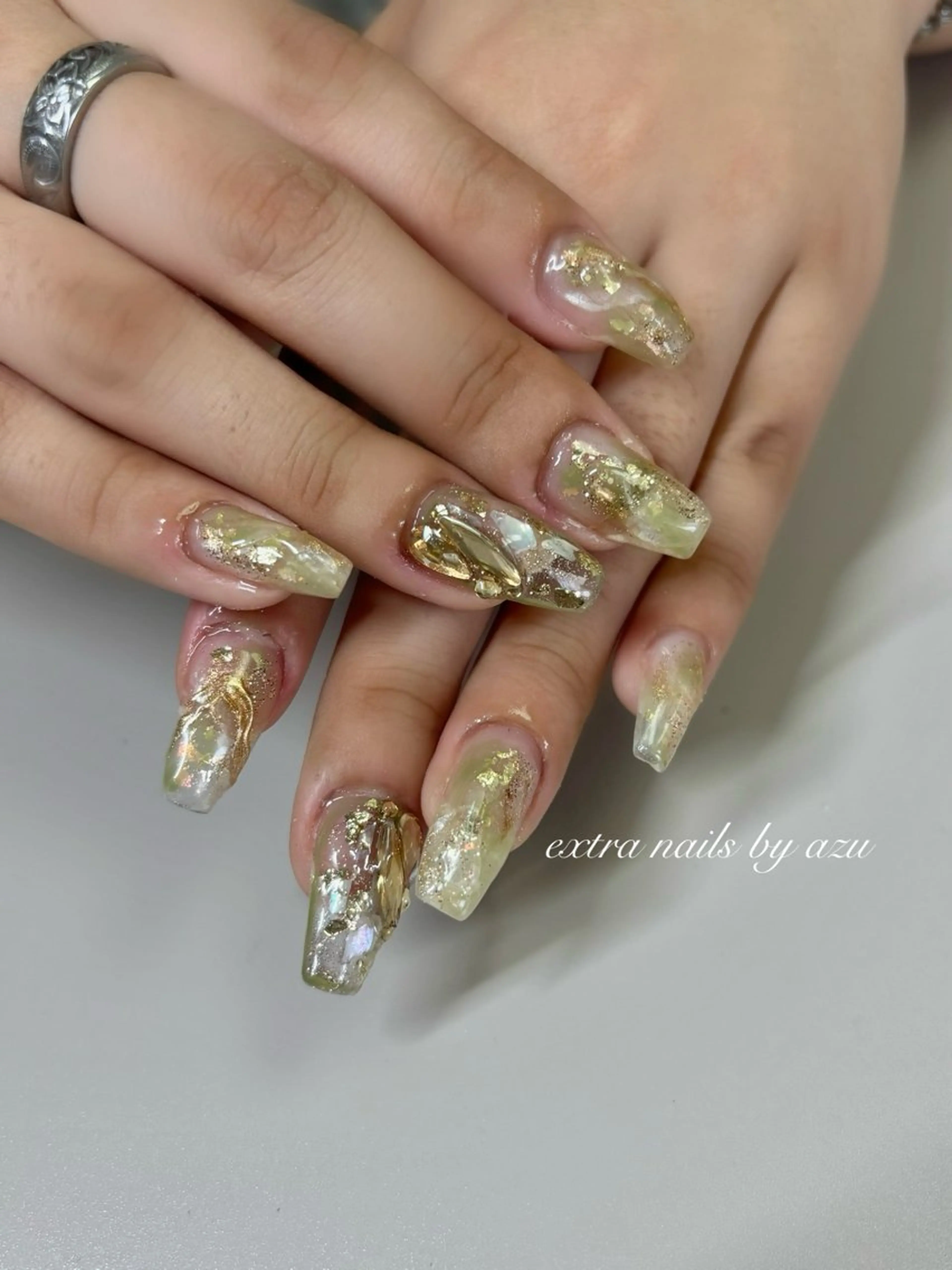ネイル アートネイル ニュアンスネイル ハンドネイル extranails /wax　azuのネイルデザイン