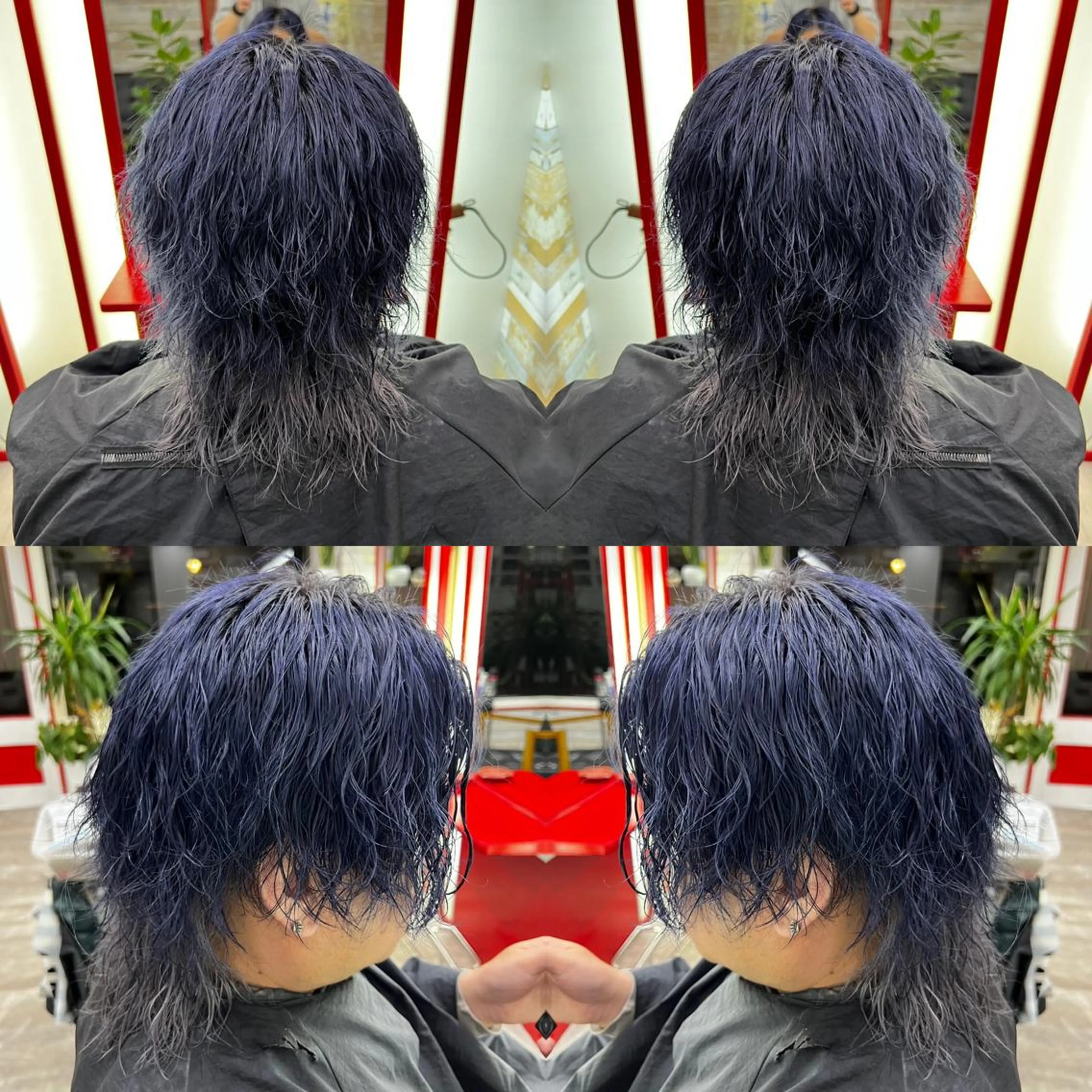 ミディアム カラー パーマ メンズ "PEPPU "所属・派手髪、透明感カラー ショートヘアShinのヘアスタイル