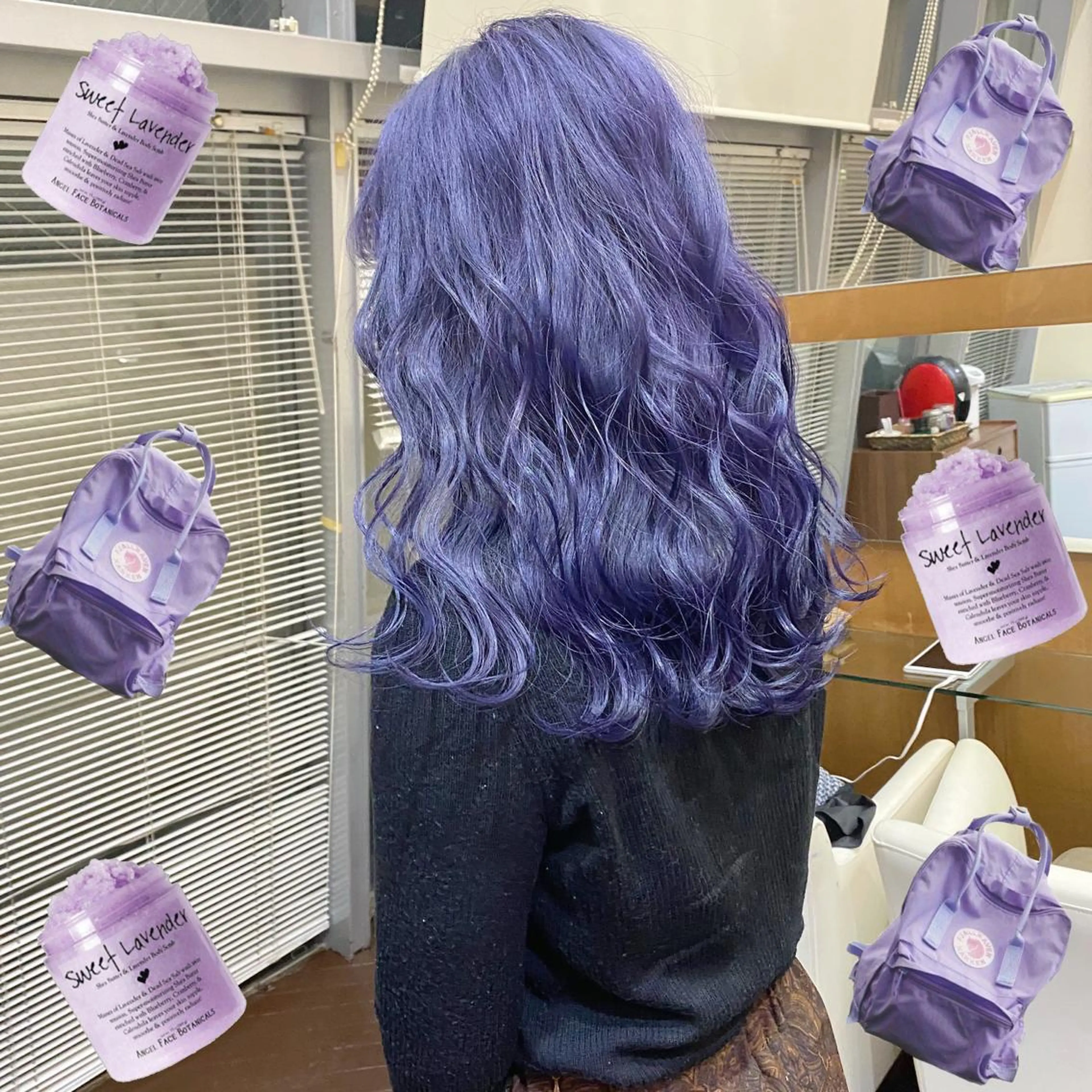 セミロング カラー アッシュ ラベンダーカラー ラベンダーアッシュ salon village所属・色落ちまで可愛い🧚 心斎橋hikaruのヘアスタイル