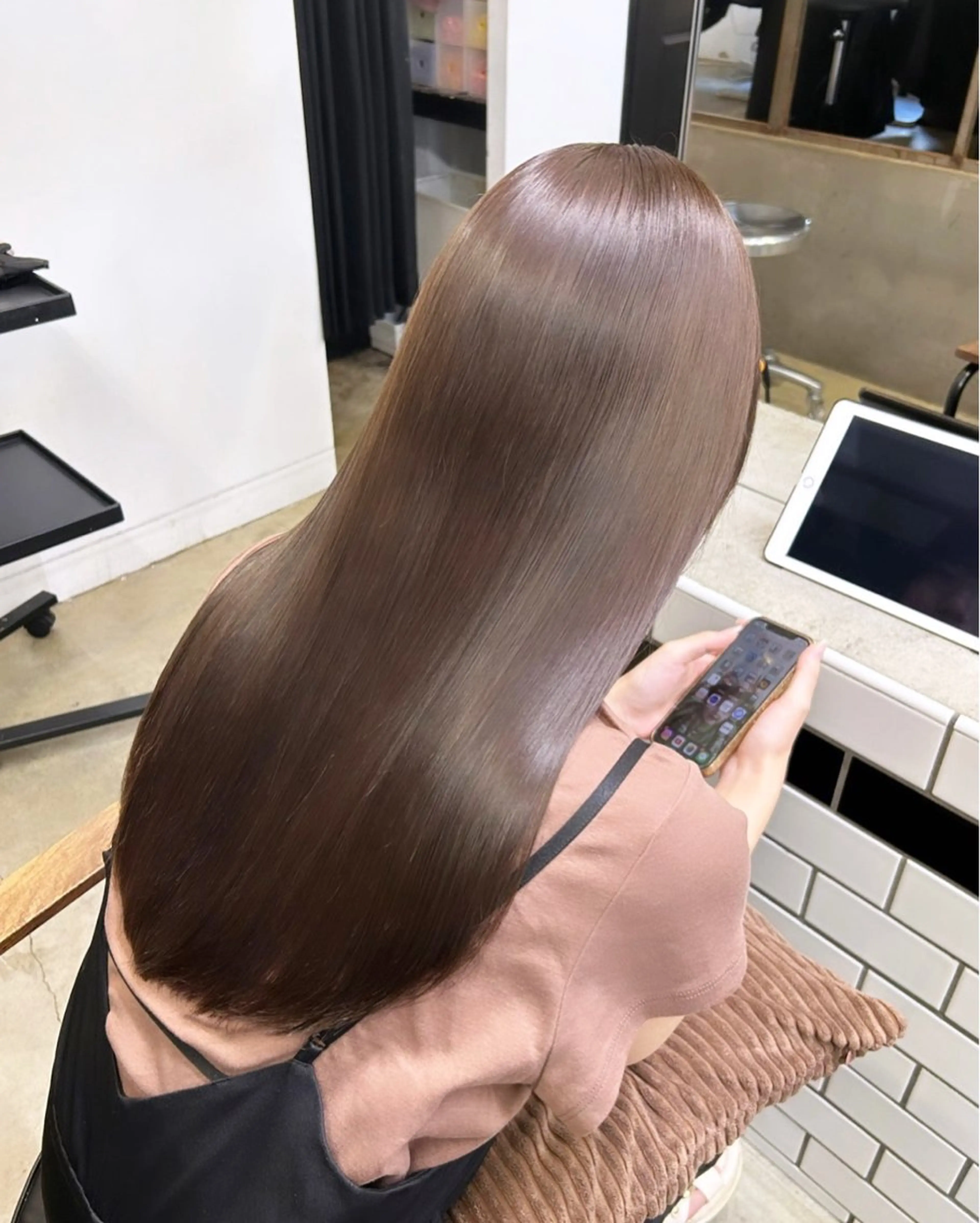 ロング カラー ヘアアレンジ 縮毛矯正 トリートメント 🎀暖色カラー🎀 ♡yurika♡のヘアスタイル