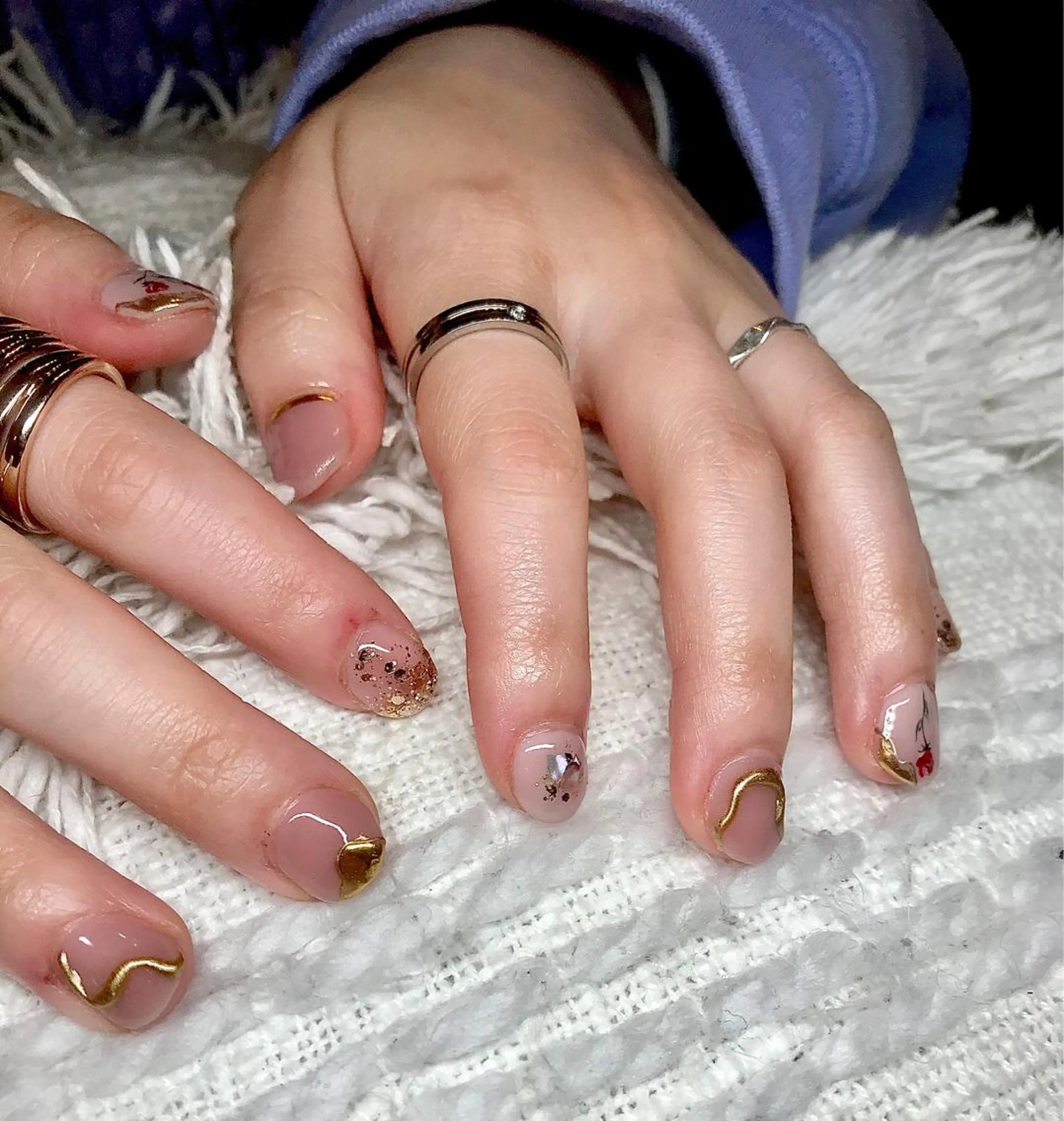 ショート カラー パーマ ヘアアレンジ ネイル マツエク・マツパ アートネイル フラワーネイル ハンドネイル ハンドケア nail&eye Aoのマツエク・マツパデザイン