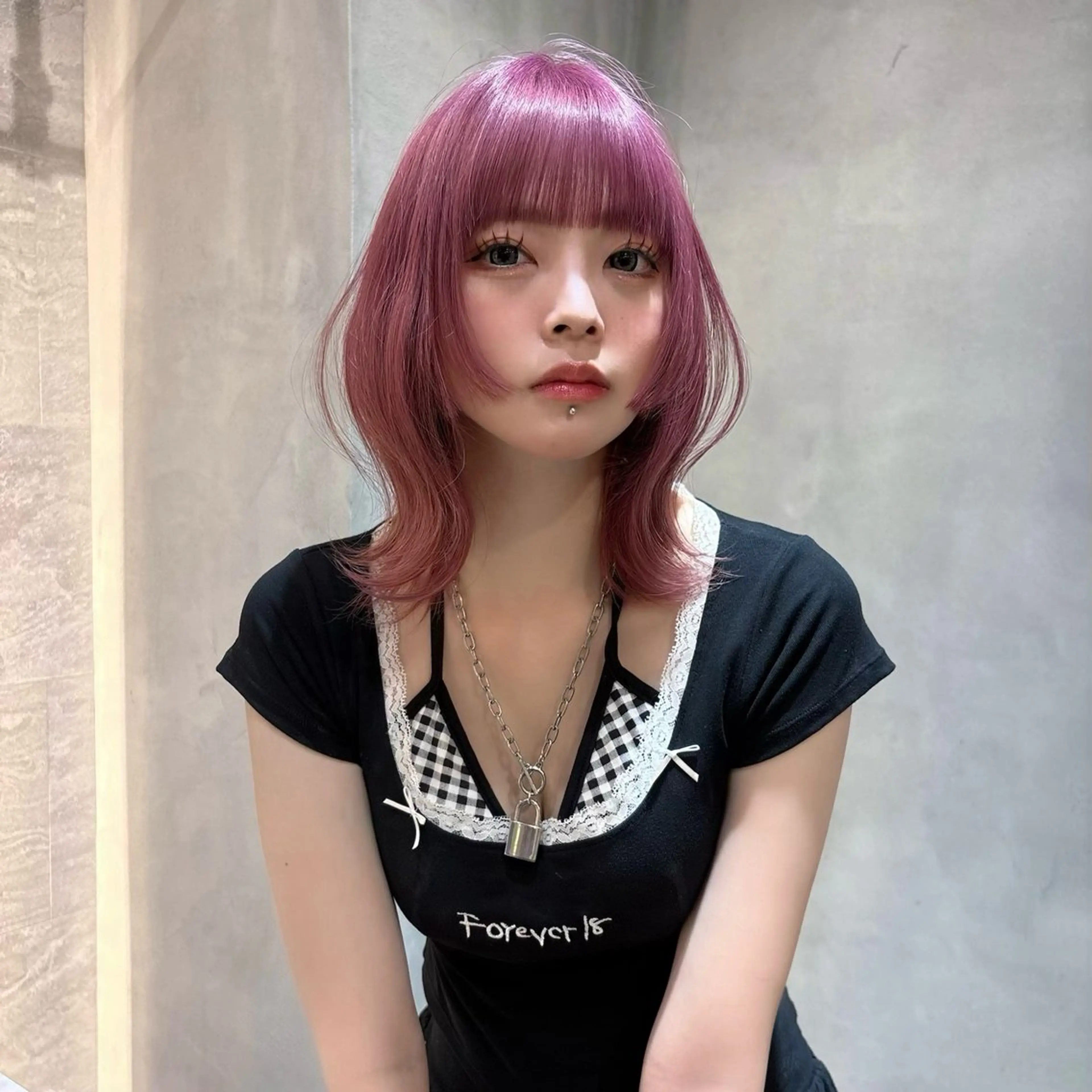 ミディアム カラー ブリーチ ピンクカラー ヘアカラー Lond espoir所属・🫧🩵nazuna 🩵🫧のヘアスタイル