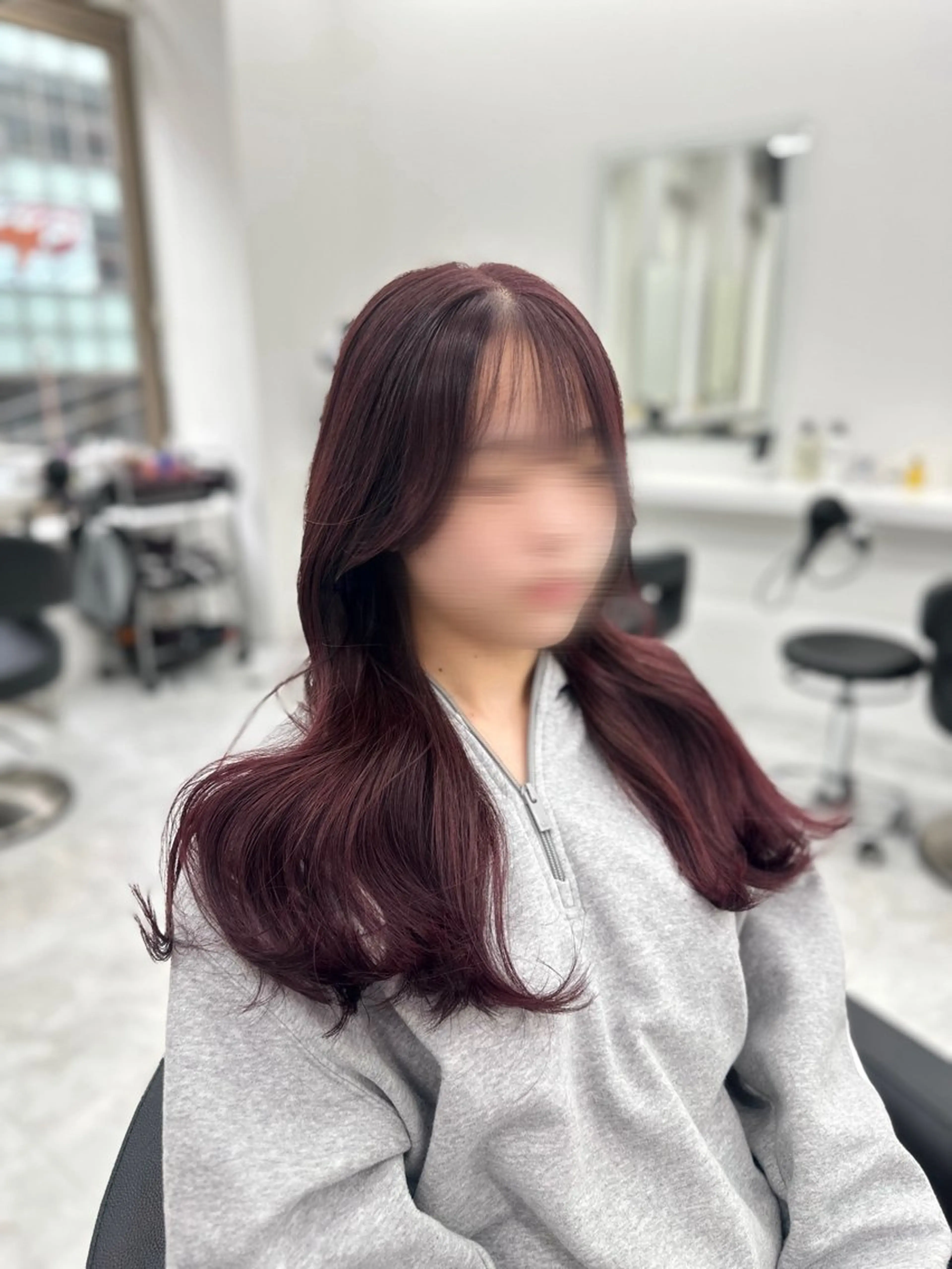 ロング カラー パーマ ヘアアレンジ メンズ キッズ ♥️韓国ヘア レイヤー♥️ゆりのヘアスタイル