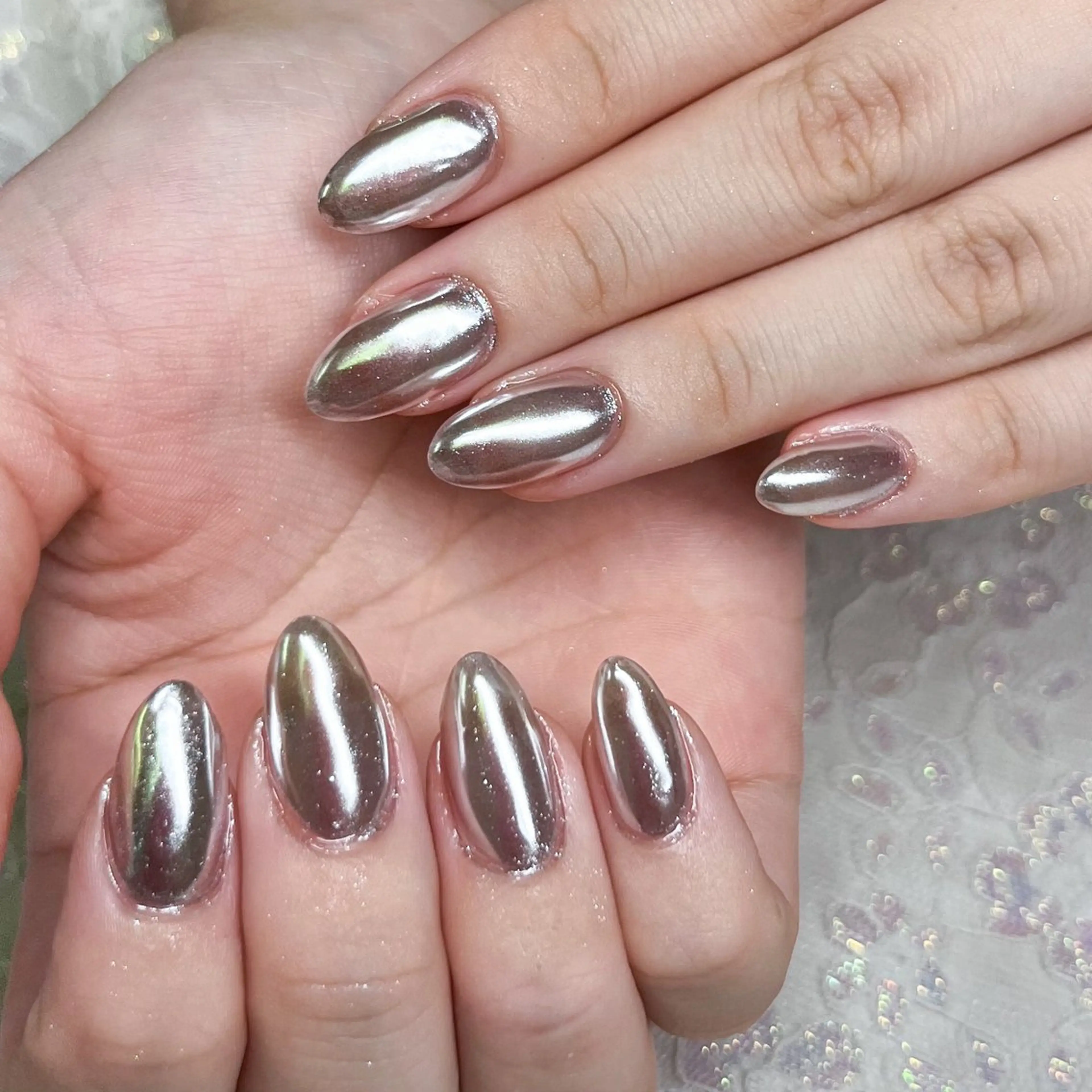 ネイル ミラーネイル ハンドネイル 🎀Nail lieN kei🎀のネイルデザイン