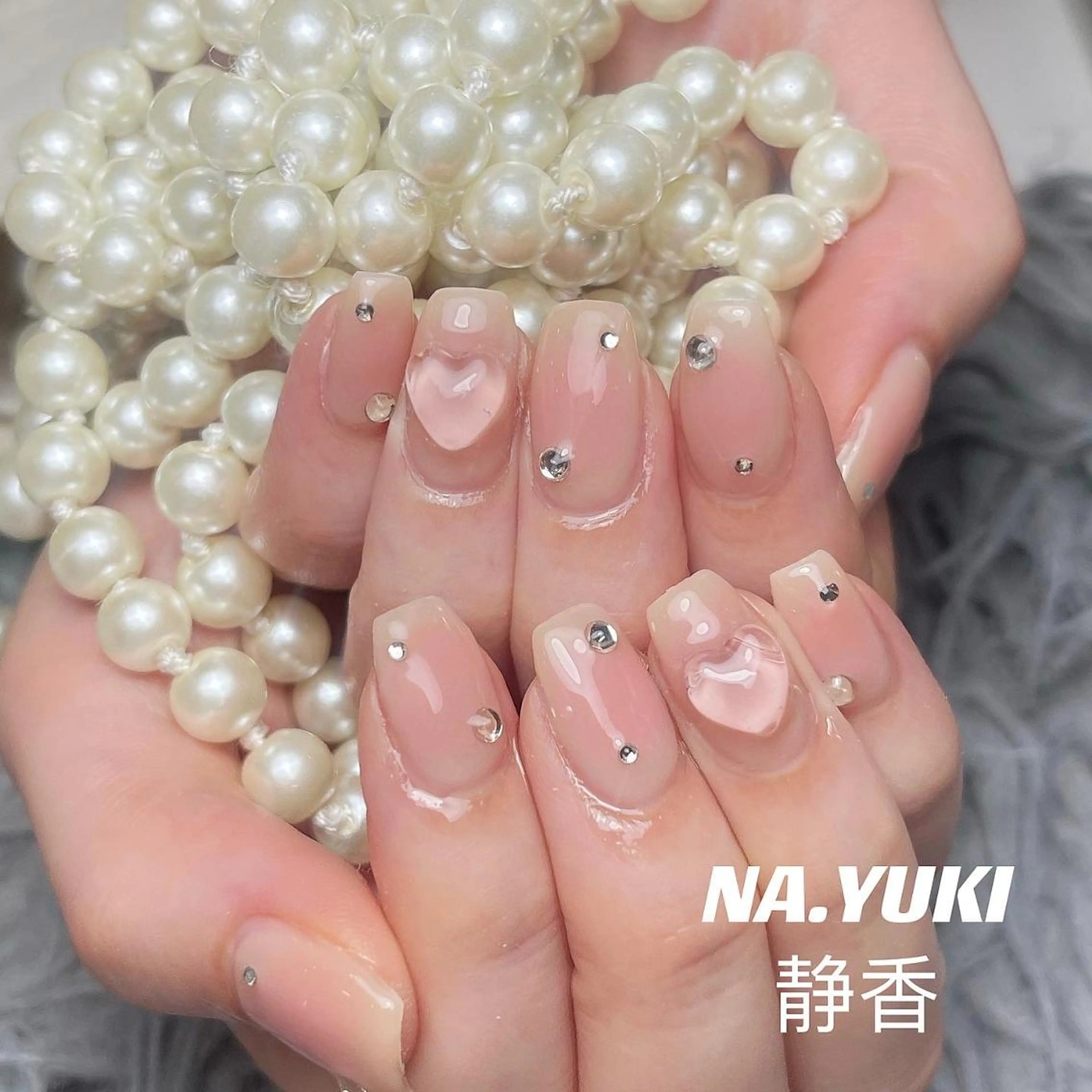 ネイル ハート ハンドネイル ハンドケア ナユキNA.YUKI 池袋店のネイルデザイン