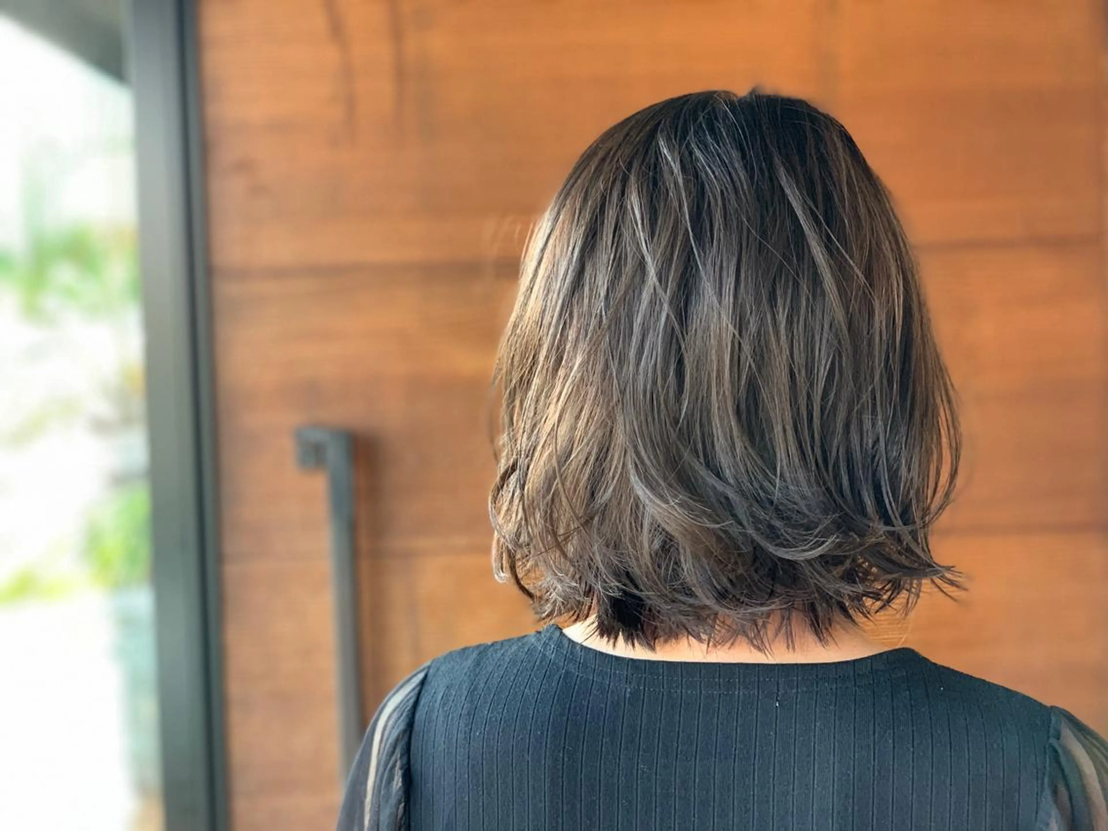 ミディアム カラー ショートボブ グレージュ ボブ カット ヘアカラー トリートメント IORI #韓国ヘア#髪質改善のヘアスタイル