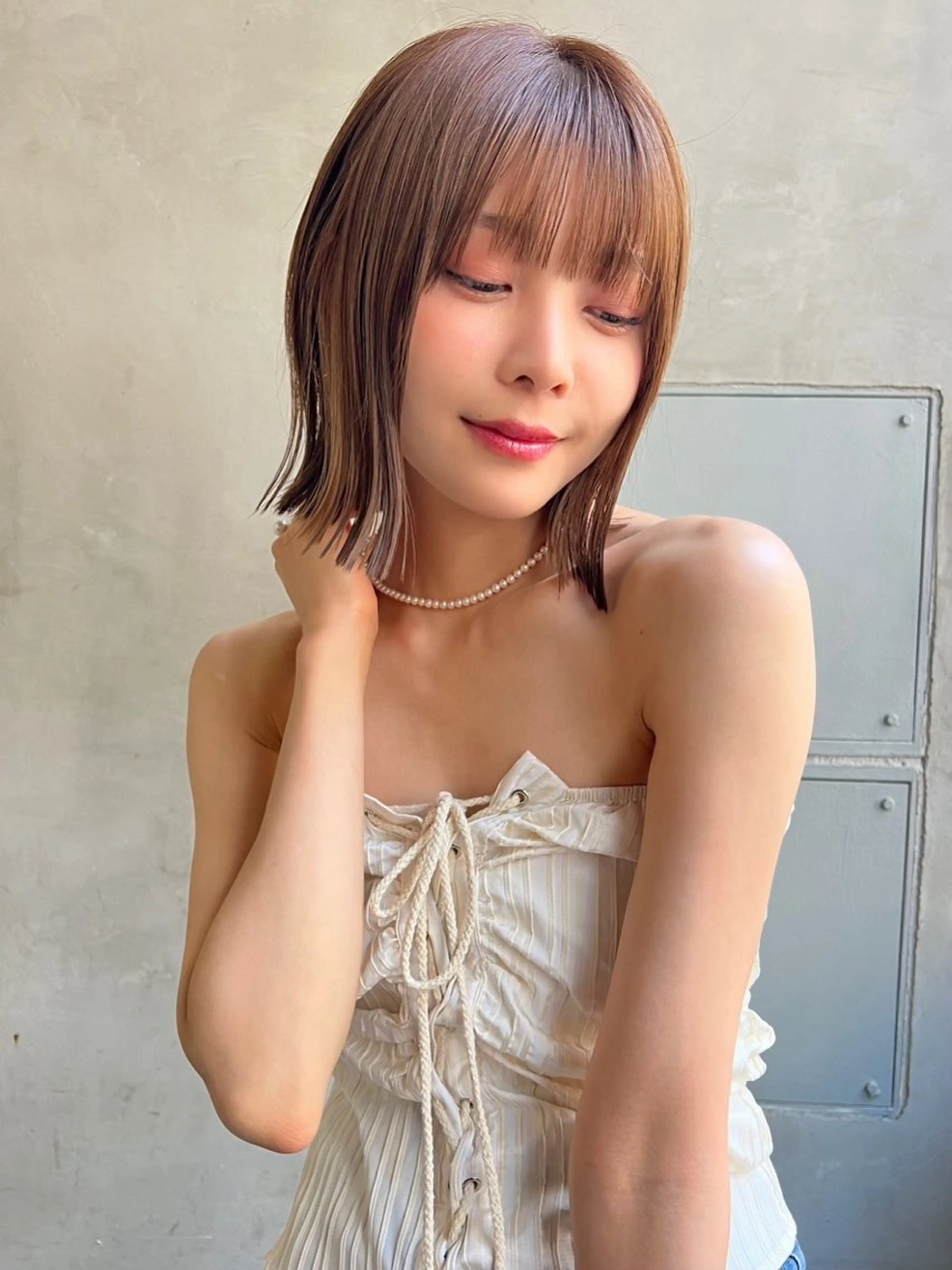 ショート カラー ヘアアレンジ 🤎垢抜けベージュ カラー🤎ハヤトのヘアスタイル