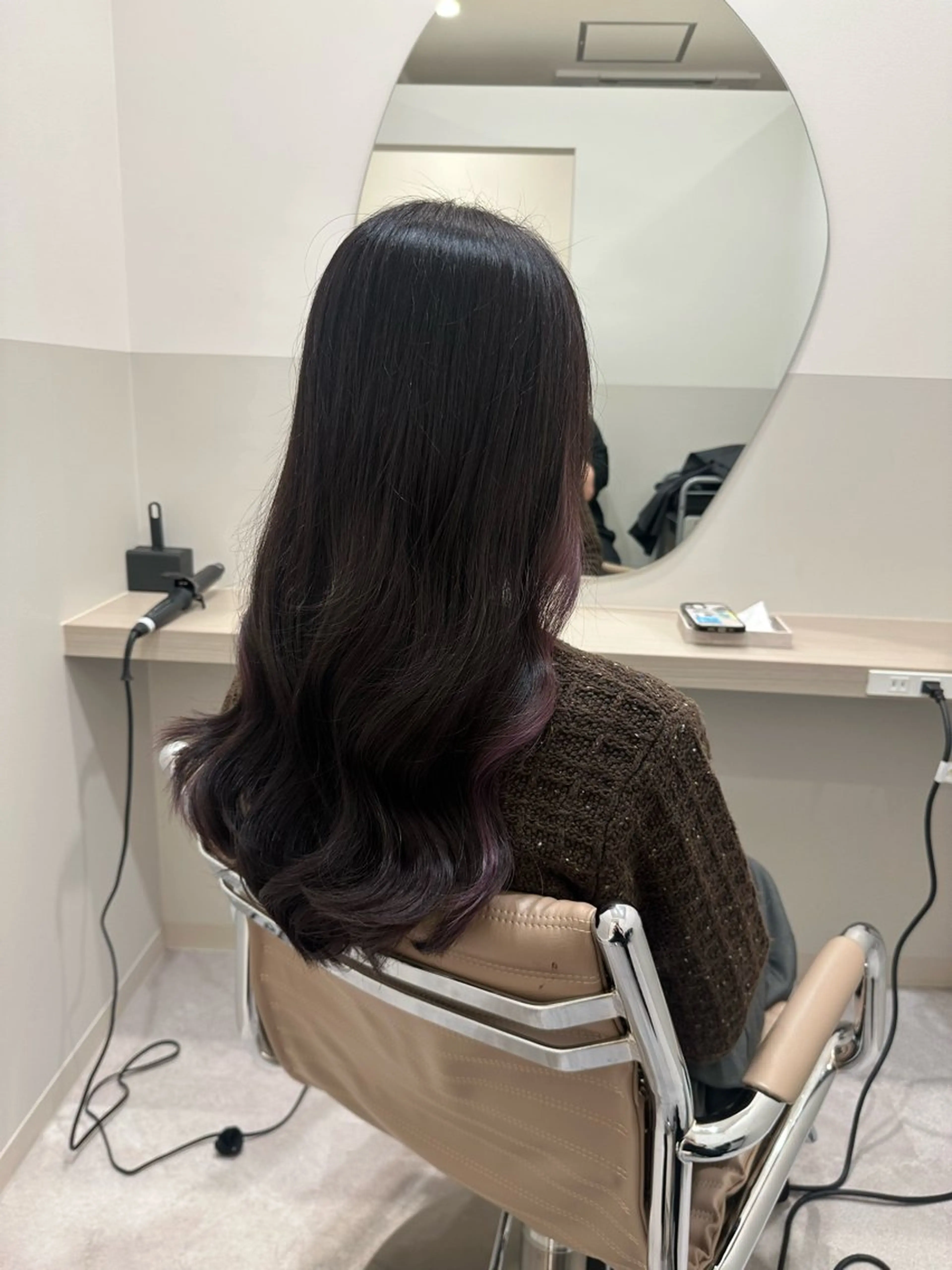 セミロング ヘアカラー トリートメント SALOWIN所属・RI NAのヘアスタイル