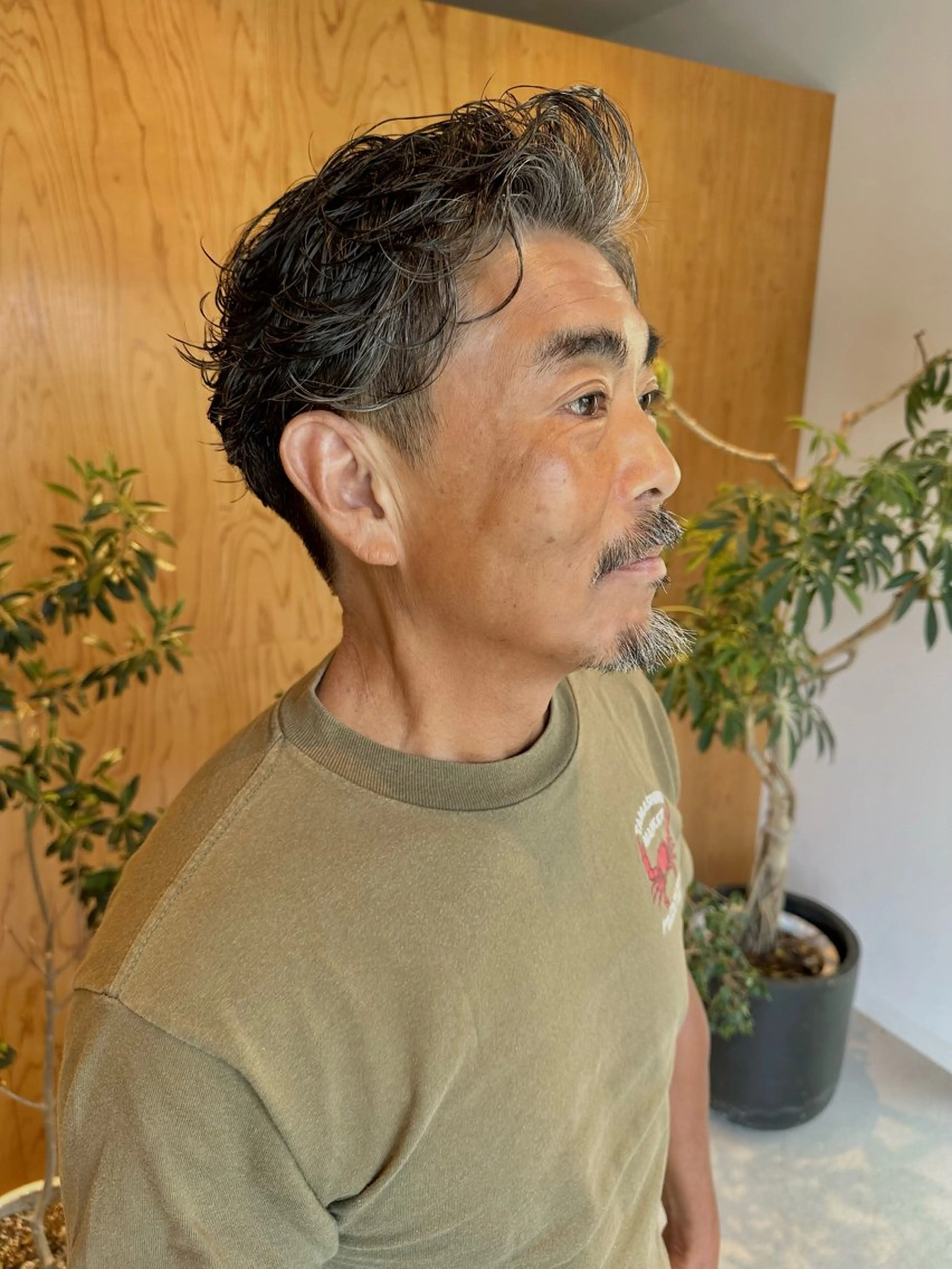 ミディアム パーマ メンズ ミディアムパーマ メンズパーマ ニュアンスパーマ メンズパーマ達人/ フェード/イツキのヘアスタイル