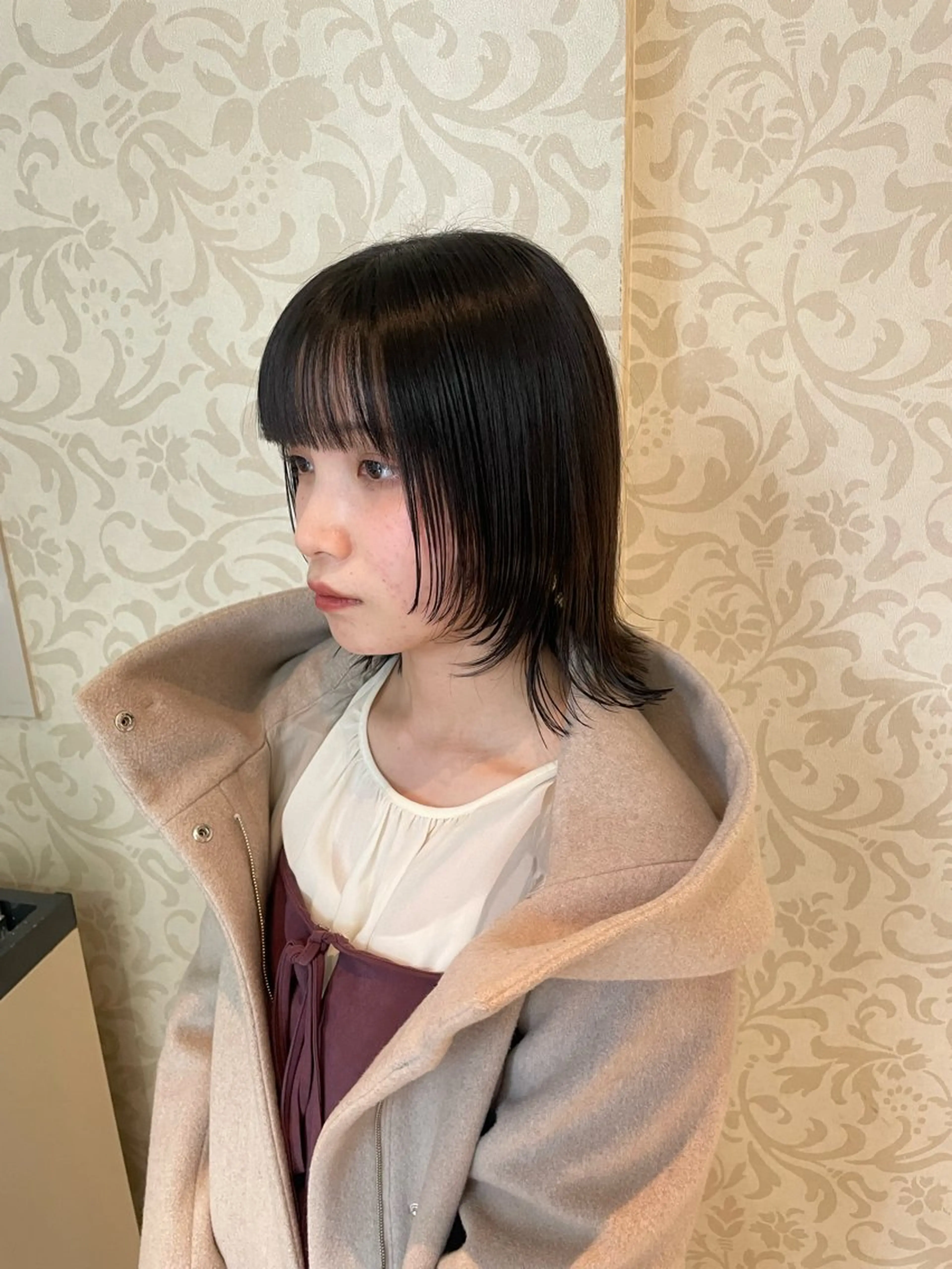 ミディアム 顔まわりレイヤー レイヤーカット ウルフカット カット トリートメント ✨トレンド特化美容師 WILL上村　拳吾のヘアスタイル