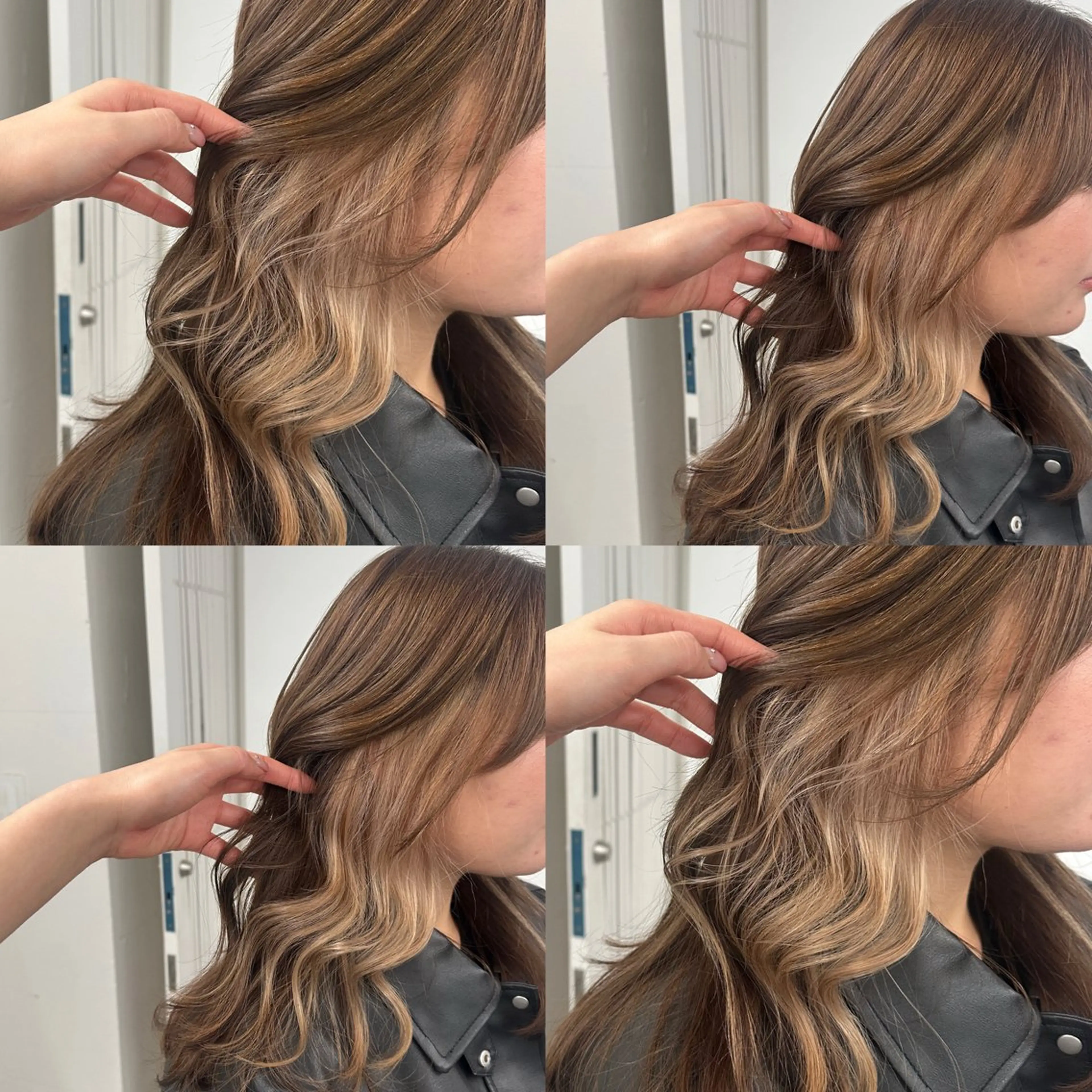 セミロング カラー 韓国風ヘア 小顔カット カット ヘアカラー 江坂トレンド韓国風 髪質改善shinoのヘアスタイル