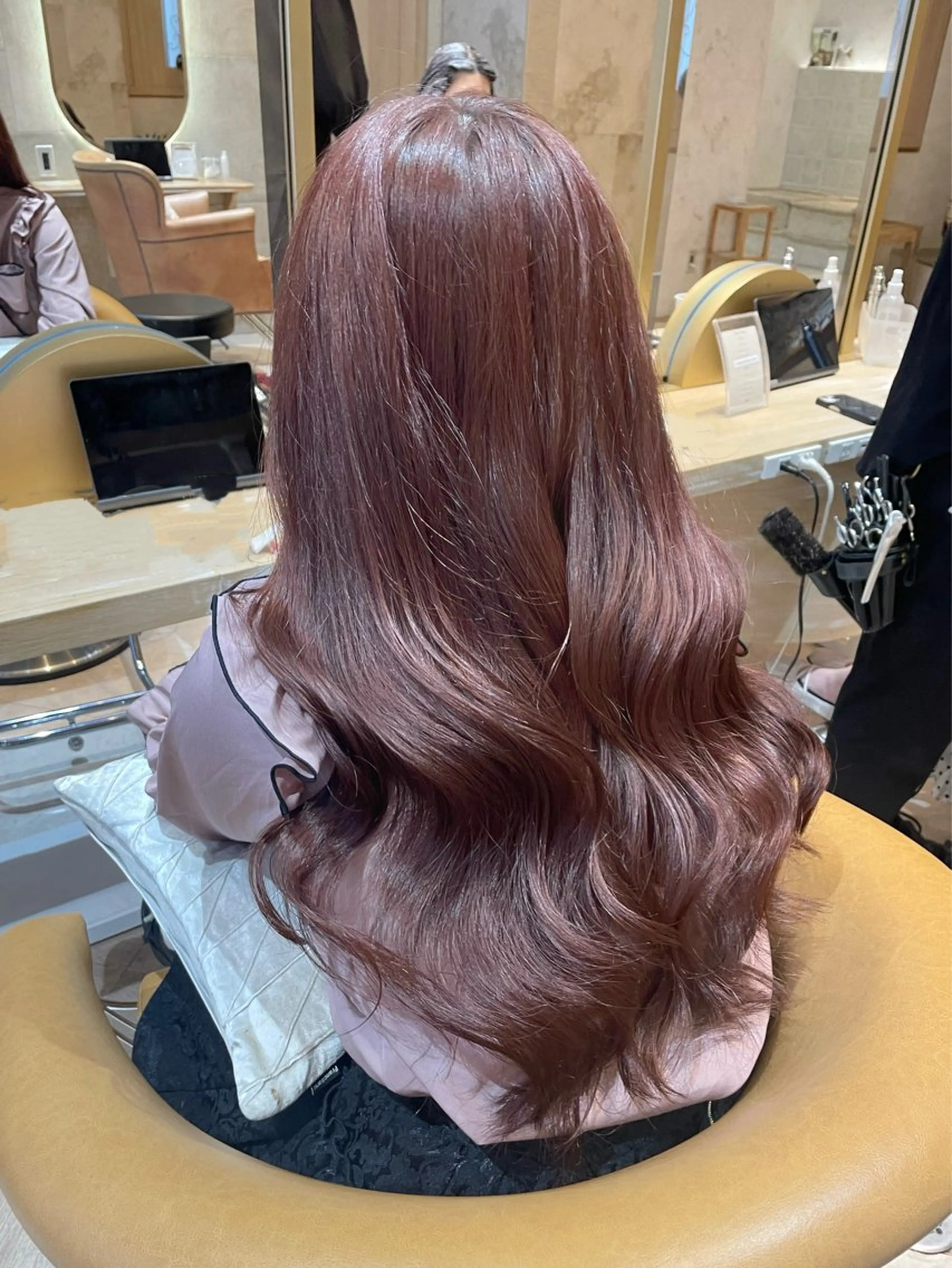 ロング カット ヘアカラー トリートメント sakura/韓国 ガーリー/ワンホンのヘアスタイル