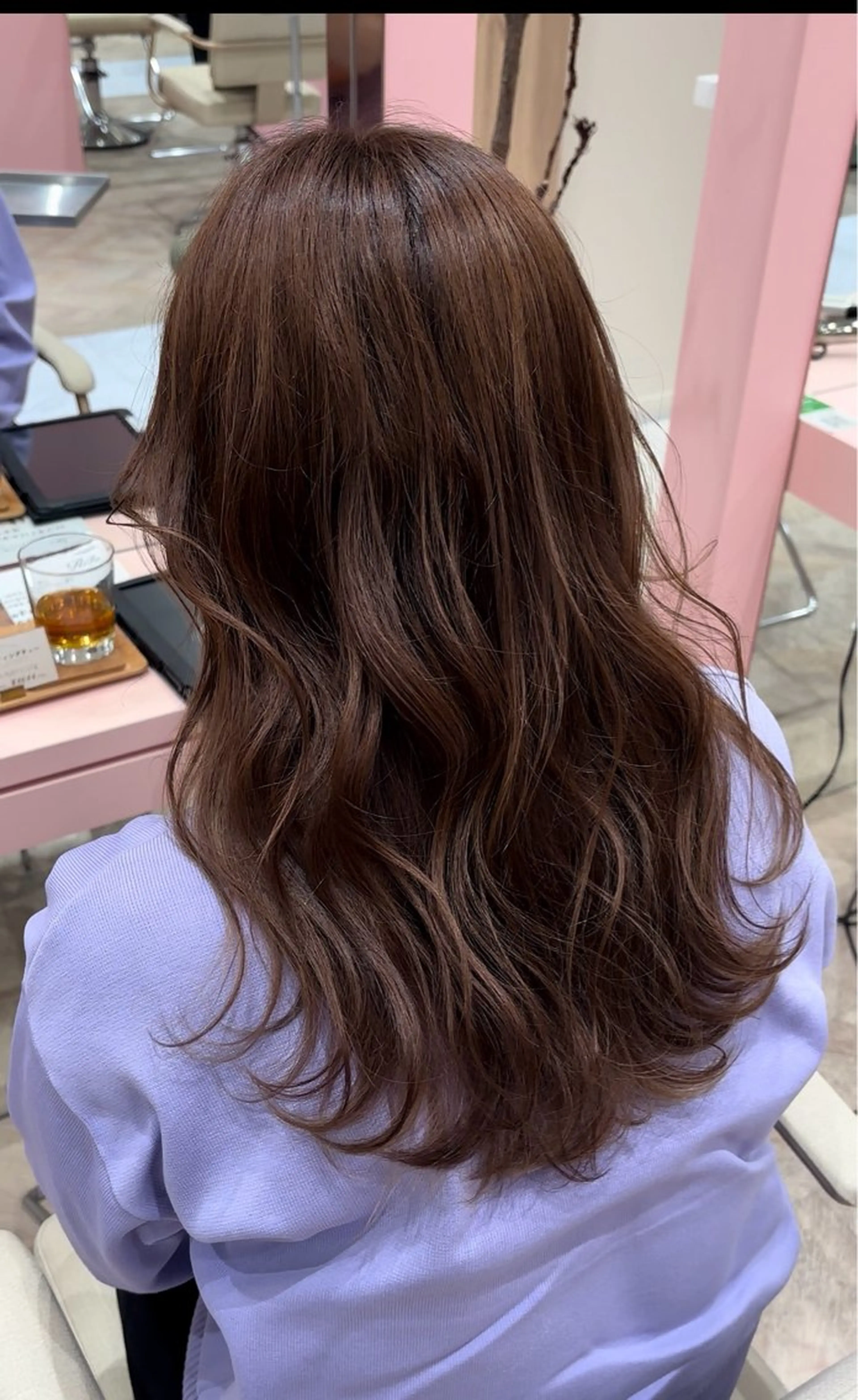 ［寒色カラー🩵］AVEDAオーガニックカラー+水素トリートメントの写真