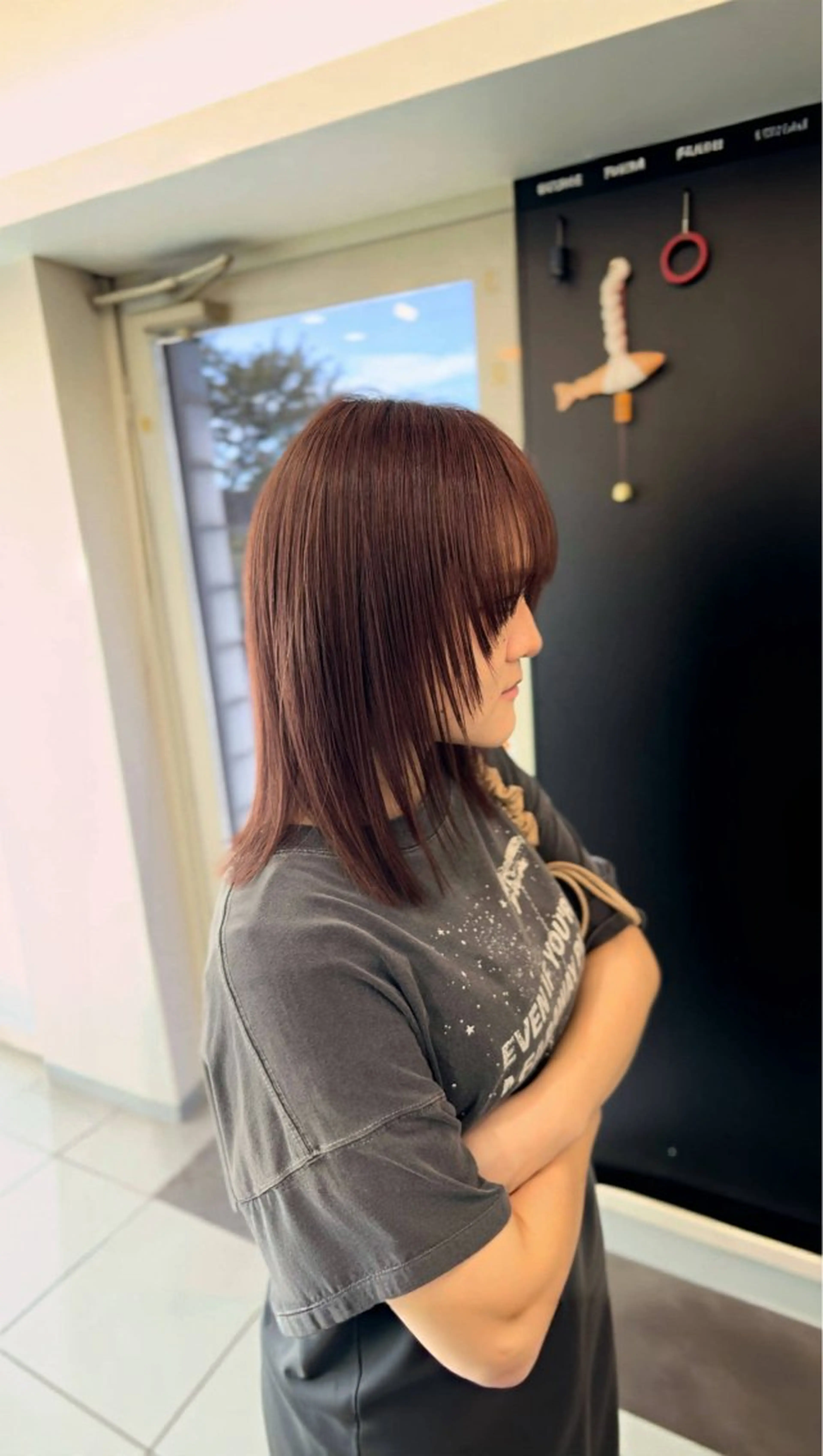 ミディアム レイヤーカット カット ヘアカラー トリートメント @miyuki _uenoのヘアスタイル