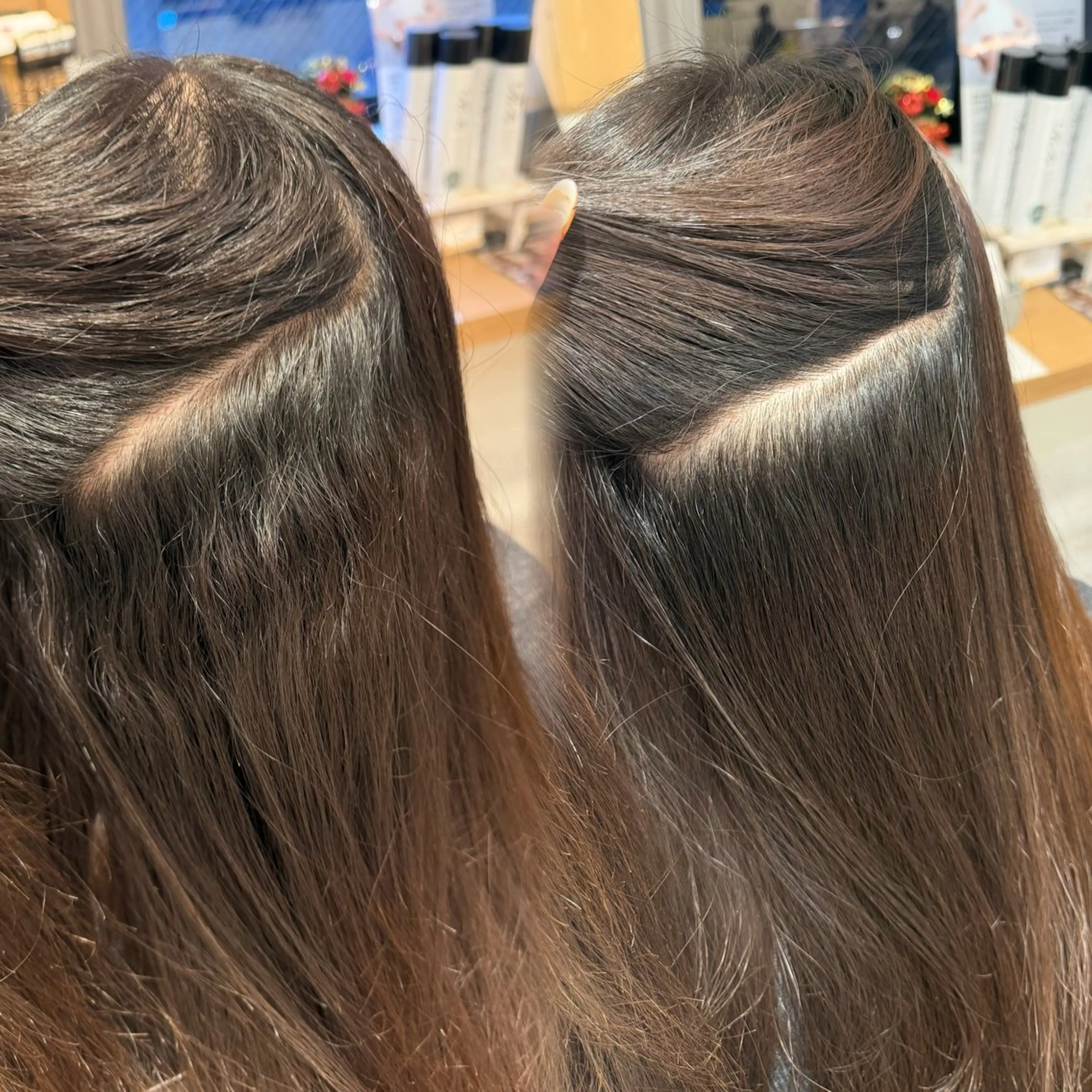 縮毛矯正 トリートメント まい🎀ピンク💝 透明感/髪質改善のヘアスタイル