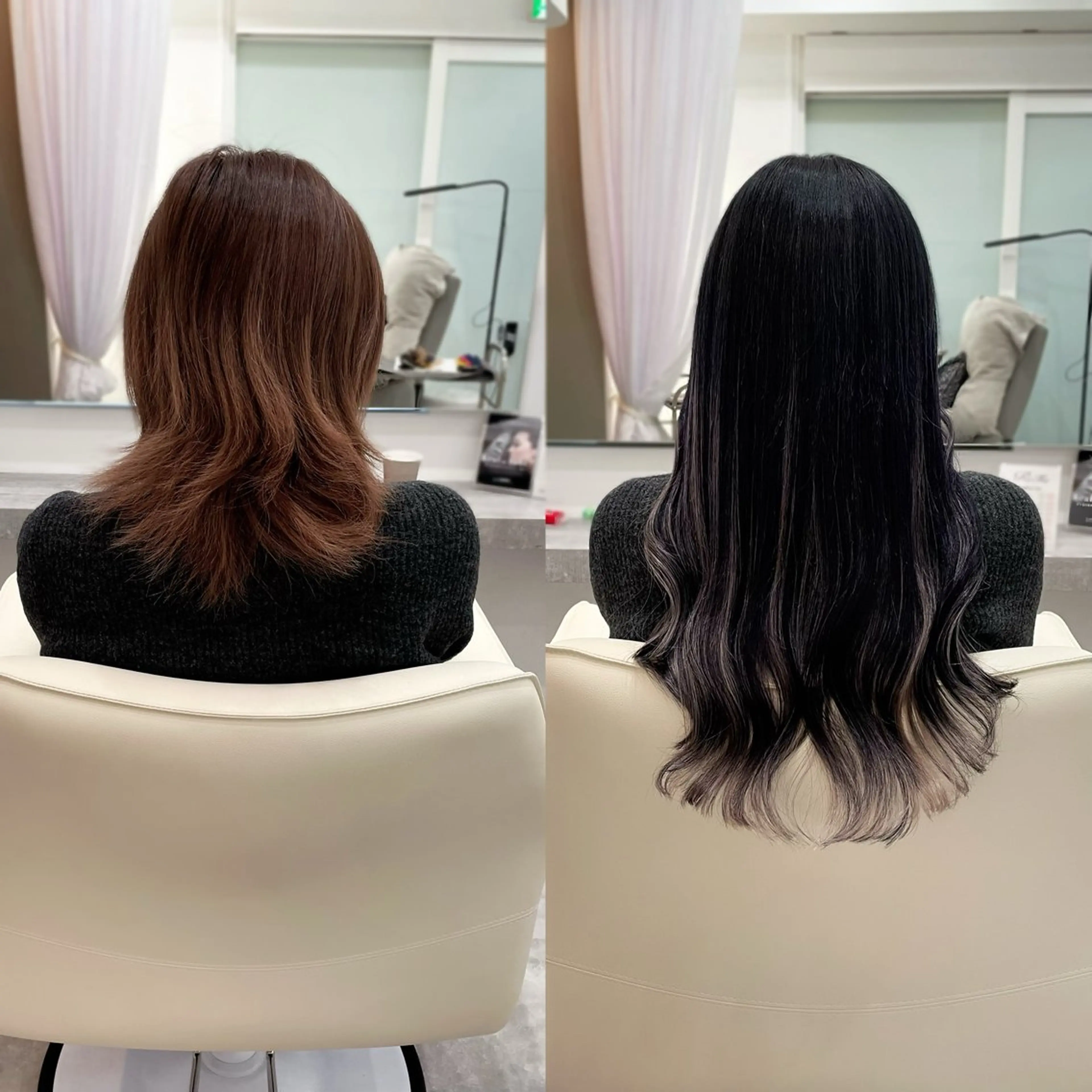ロング カラー ヘアアレンジ ヘアカラー エクステ シールエクステ/束感 マツエク/マツパのヘアスタイル