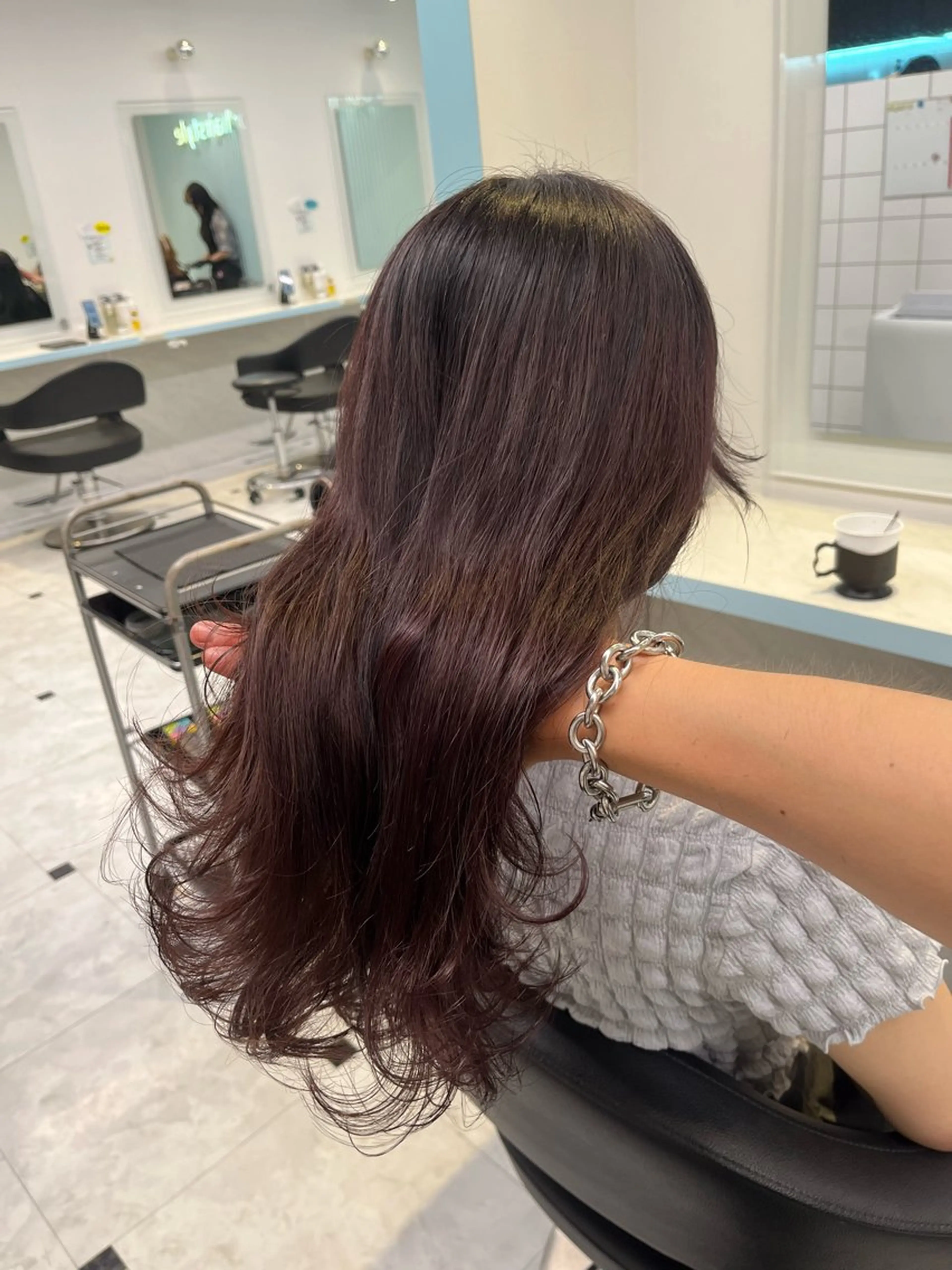 カラー カット ヘアカラー トリートメント 似合わせ💗透け感 💗ブリーチなし💗のヘアスタイル