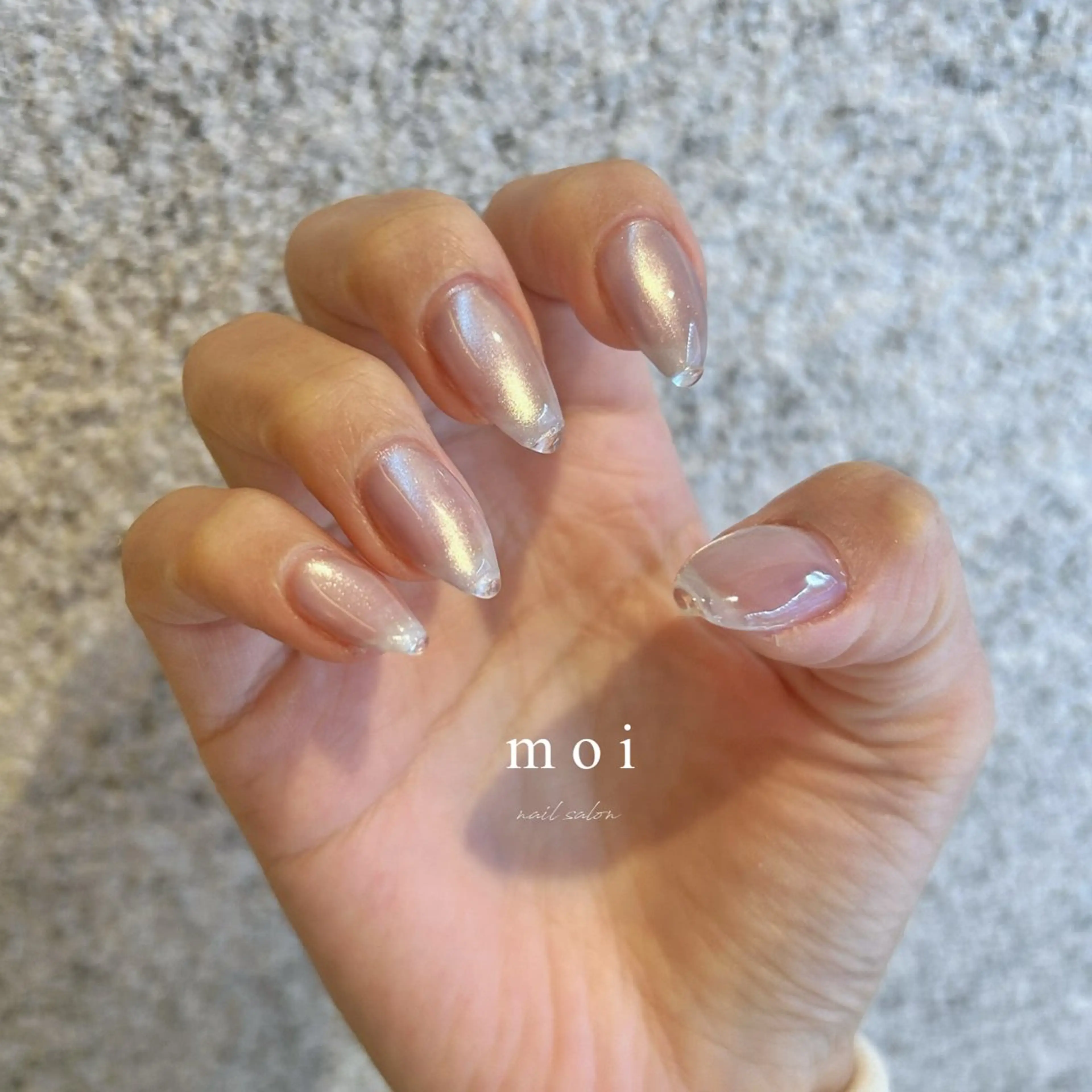 ネイル クリアネイル マグネットネイル nail salon moiのネイルデザイン