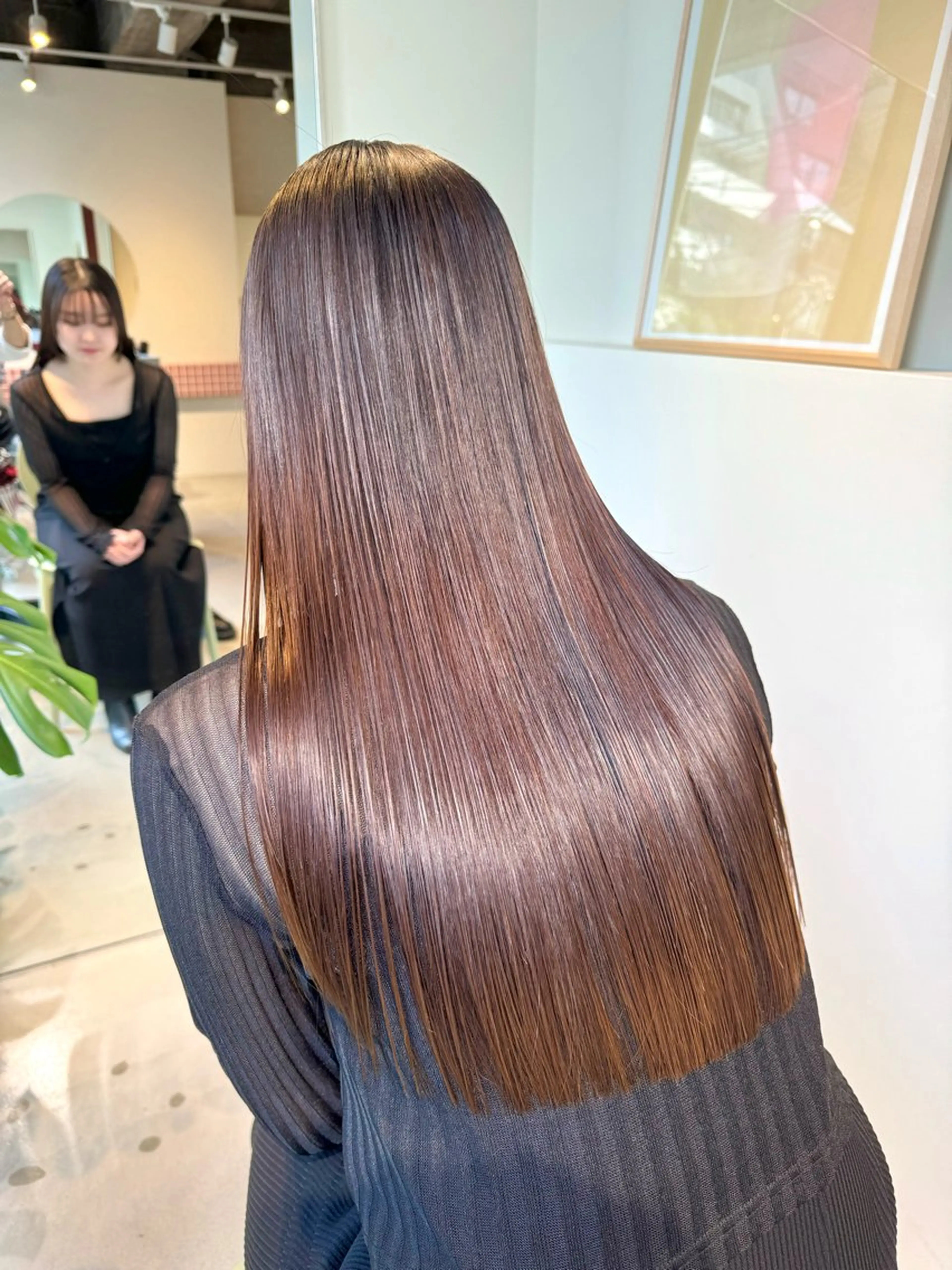 ロング アッシュ ボブ 髪質改善 レイヤーカット ロング eto所属・髪質改善スペシャリス ト長尾勇弥/梅田中津のヘアスタイル