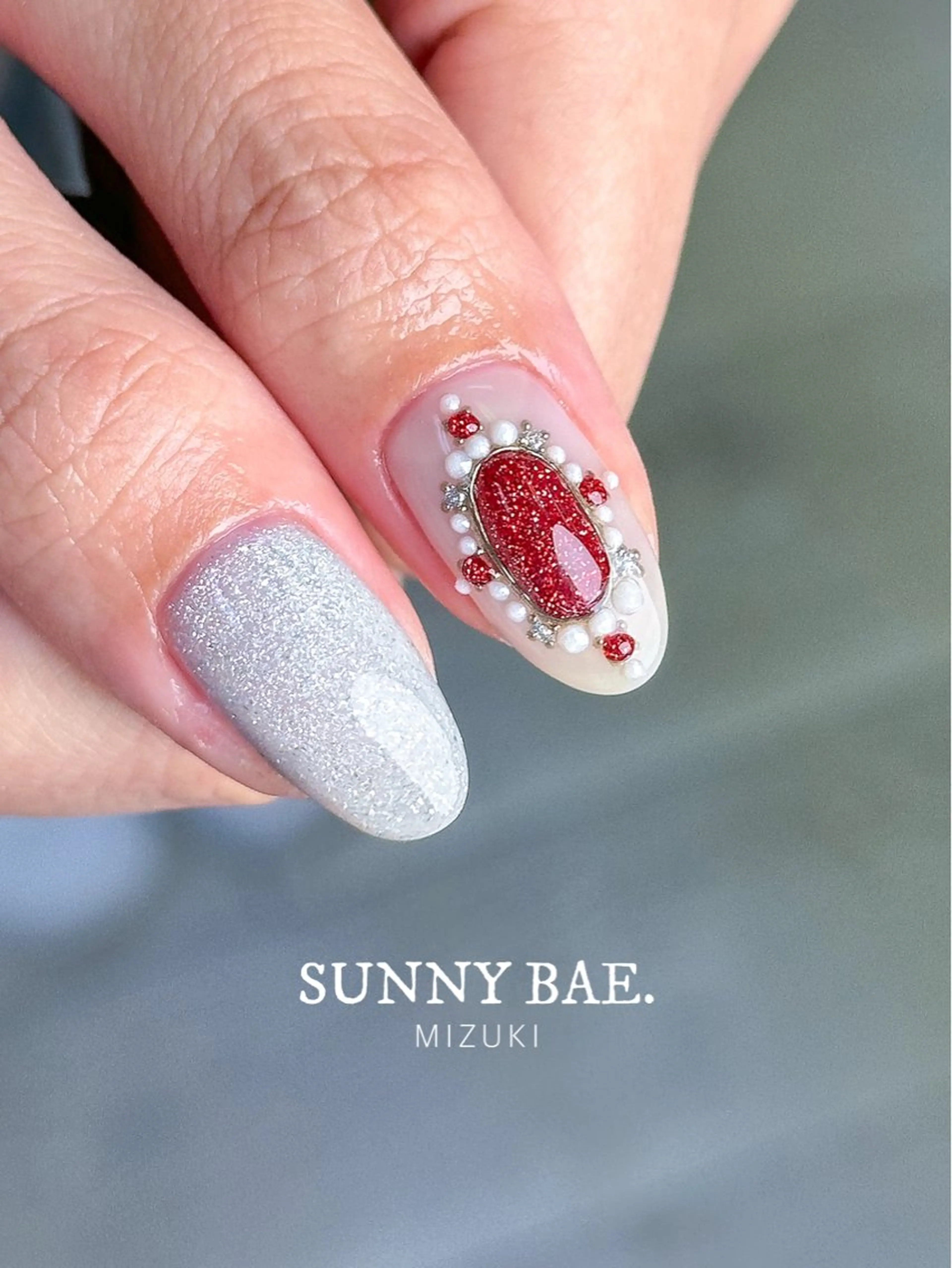 ネイル アートネイル マグネットネイル 冬ネイル クリスマス ハンドネイル SUNNY BAE. 🌼MIZUKIのネイルデザイン