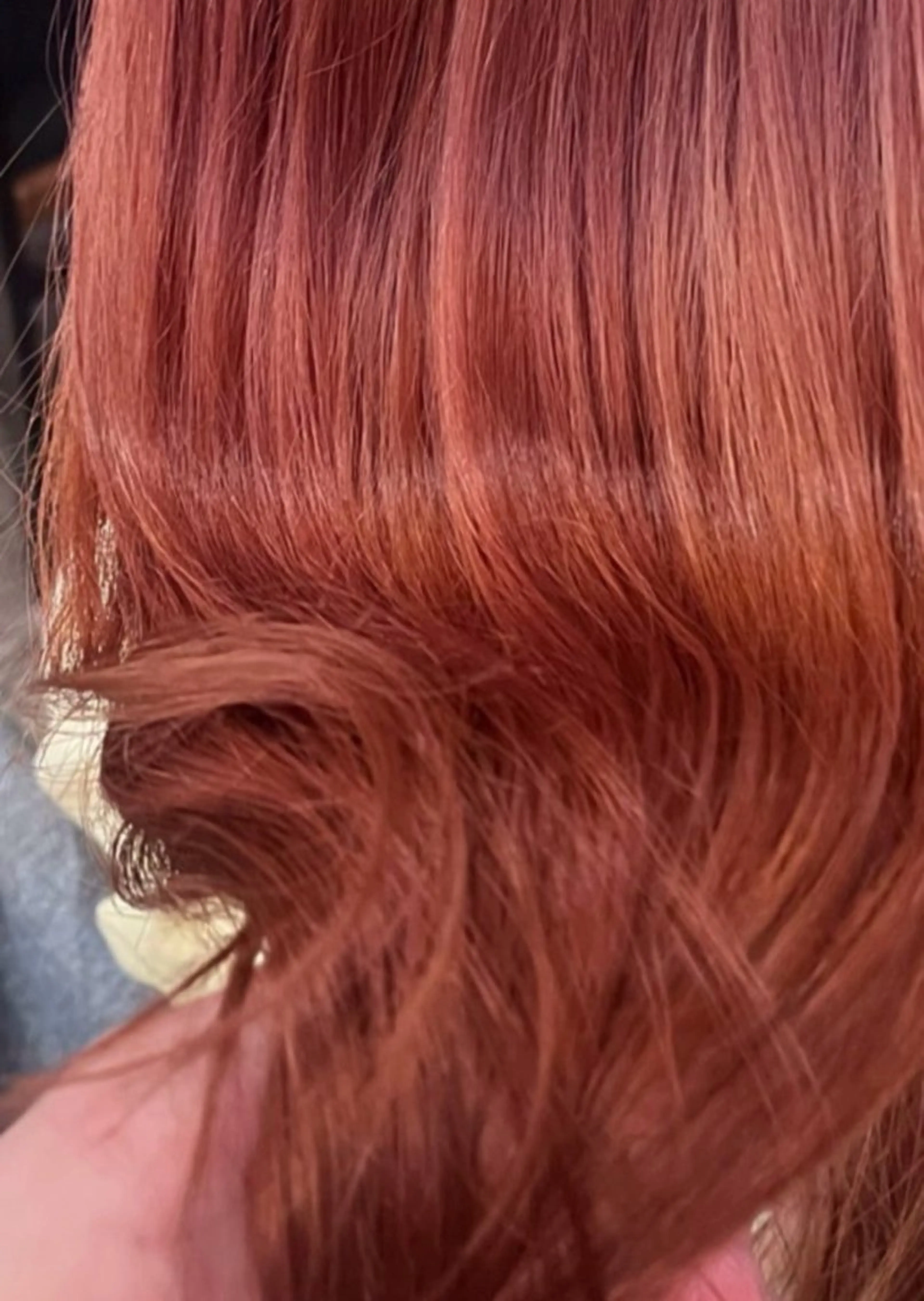 ロング カラー ブリーチ オレンジ ピンクカラー ヘアカラー トリートメント 暖色/まろベージュ/ シカタユウカのヘアスタイル